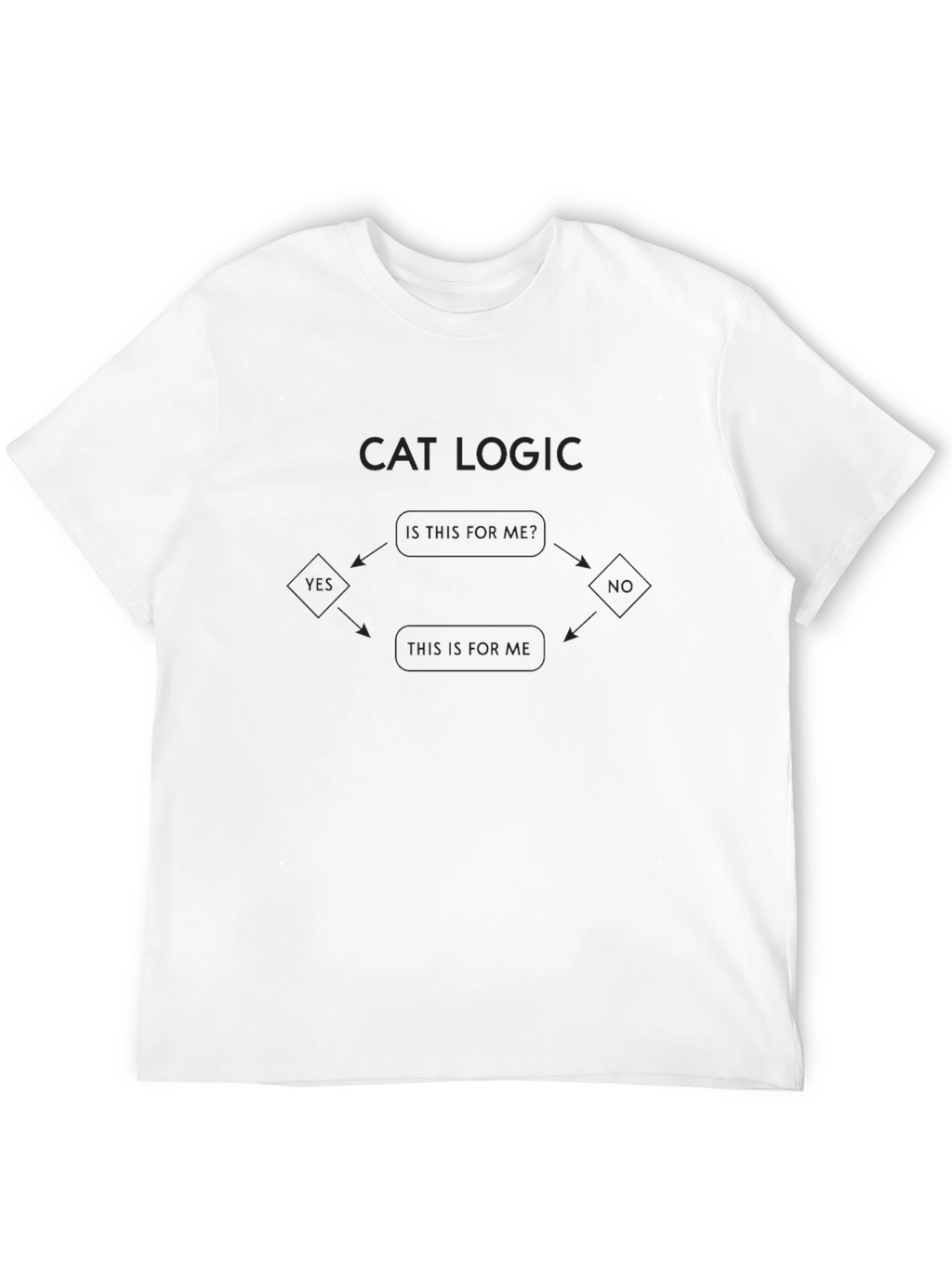 Cat Logic Black T-Shirt Funny Pet Lover Tee
