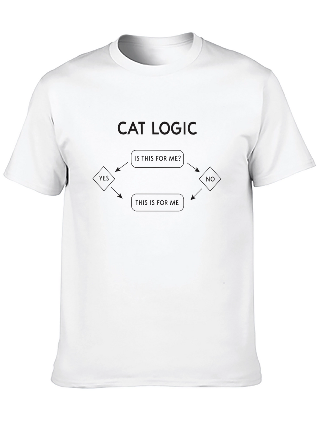 Cat Logic Black T-Shirt Funny Pet Lover Tee
