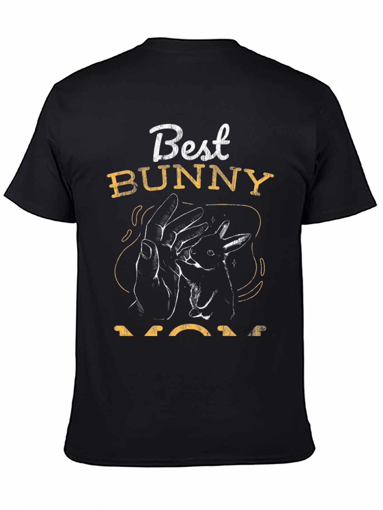Best Bunny Mom Black T-Shirt