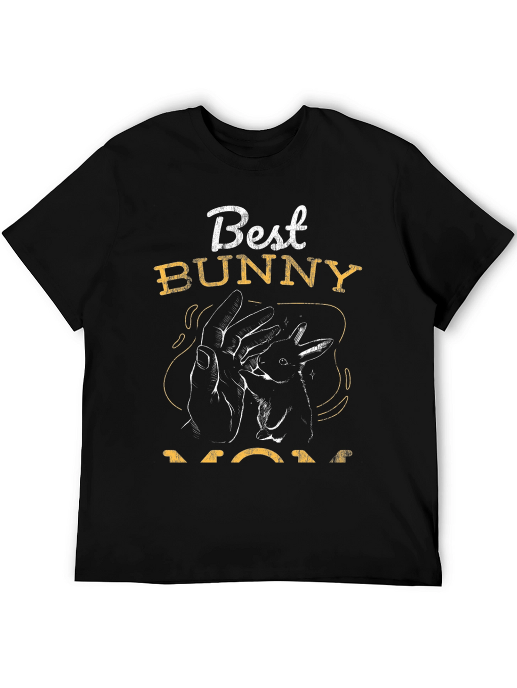 Best Bunny Mom Black T-Shirt