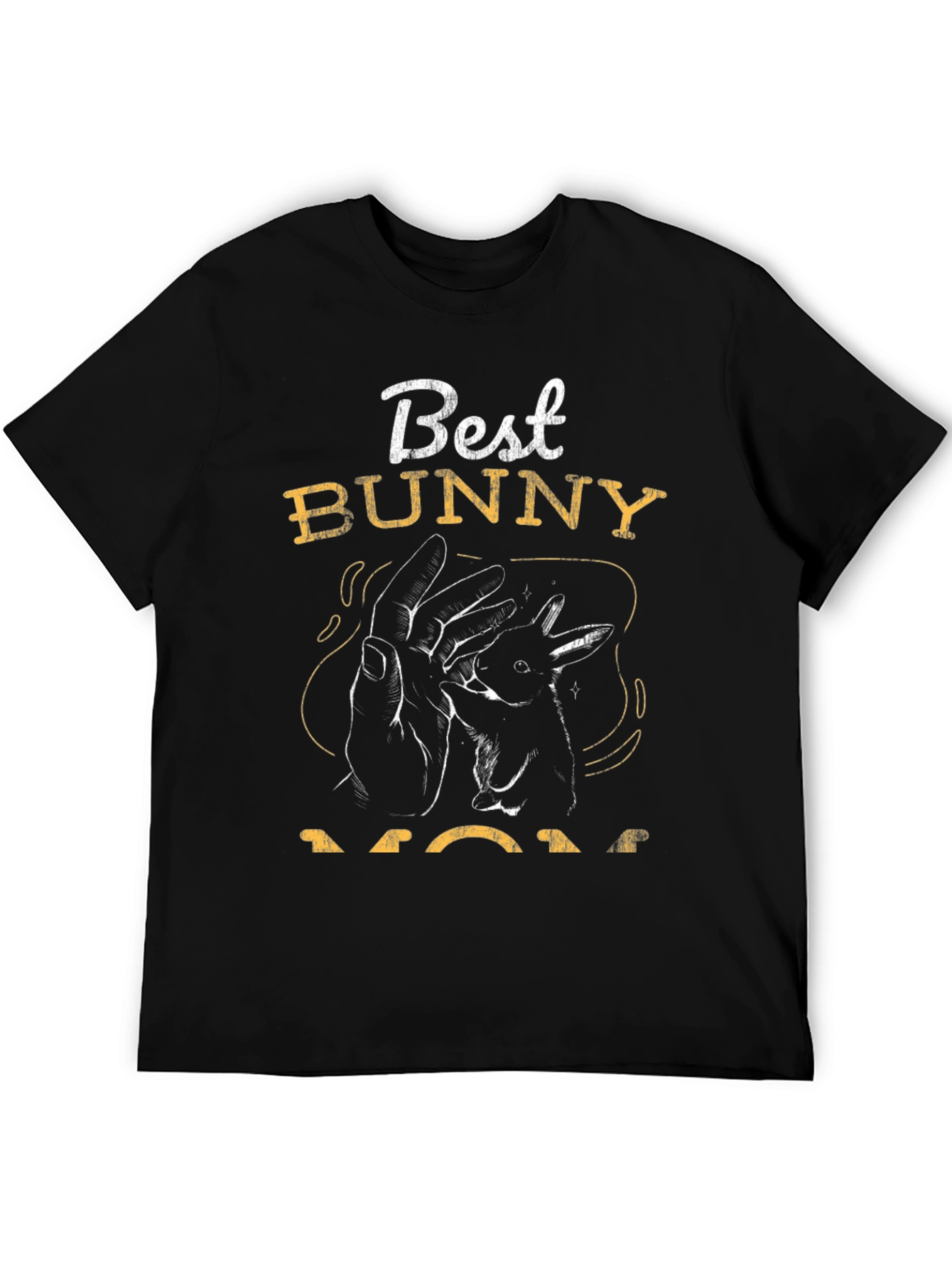 Best Bunny Mom Black T-Shirt