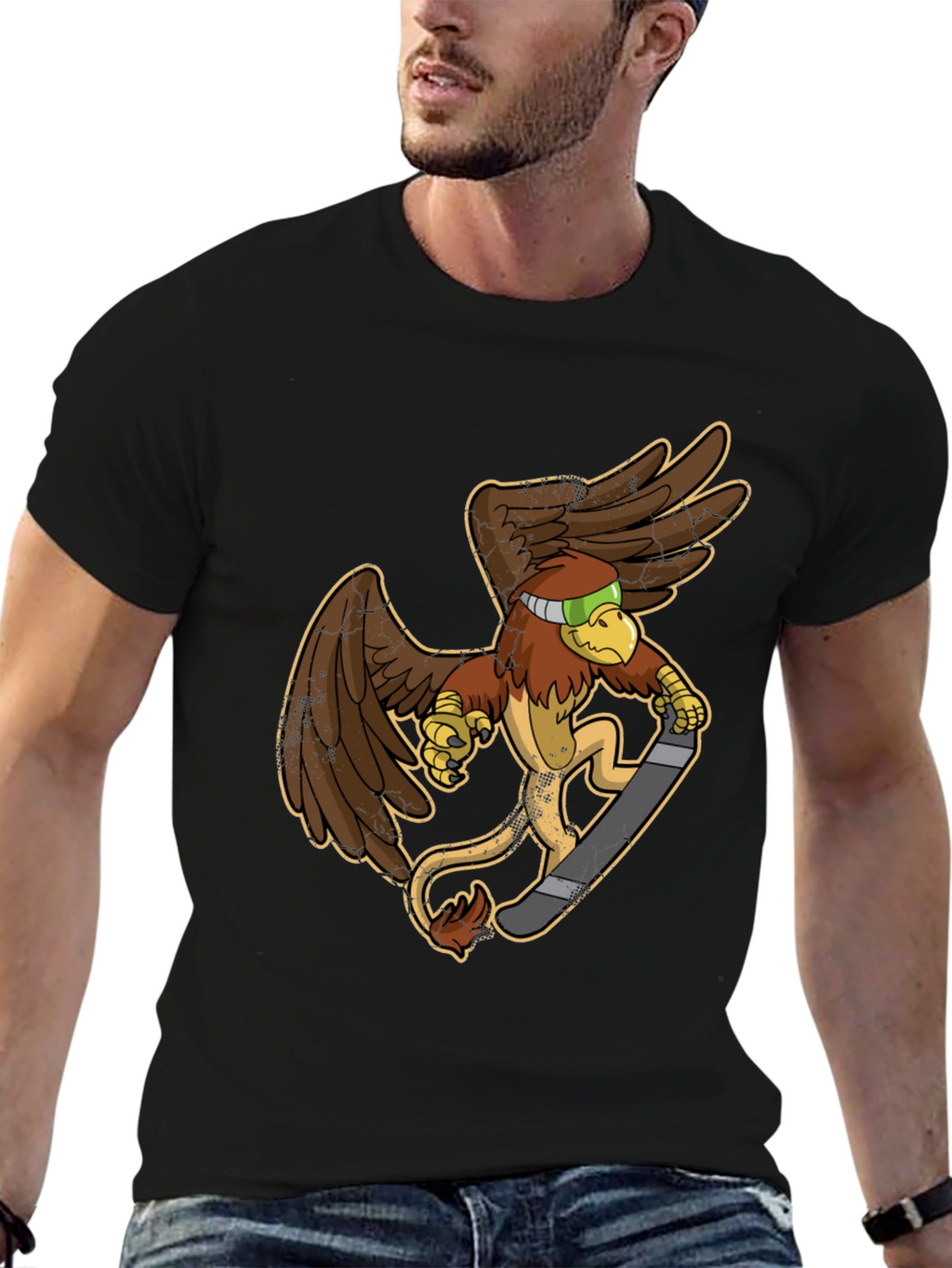 Griffin Skateboarder Graphic Tee - Cool & Unique Design