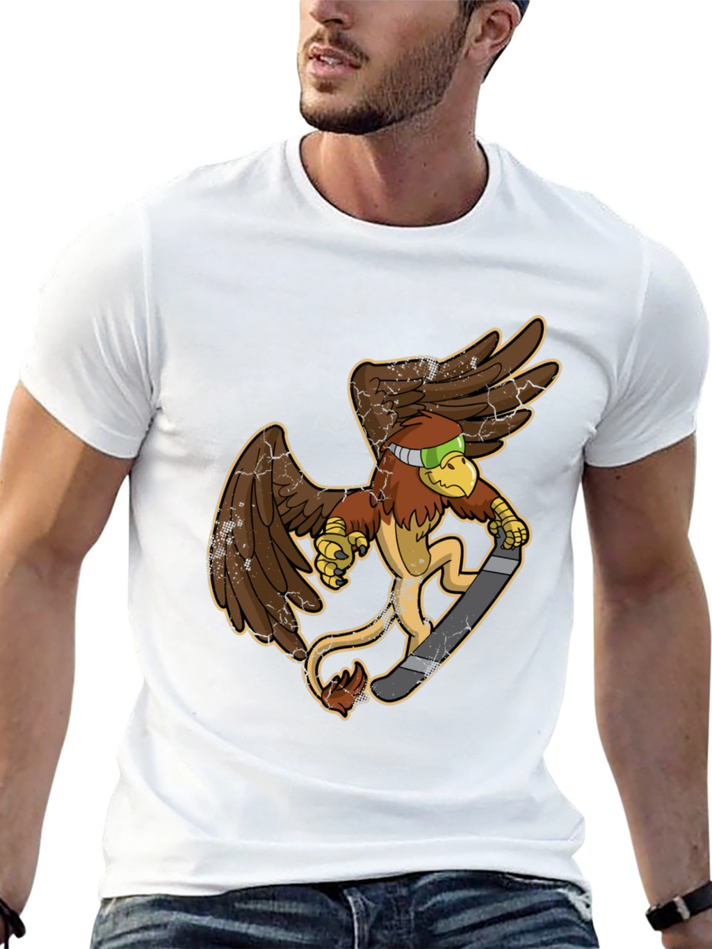 Griffin Skateboarder Graphic Tee - Cool & Unique Design