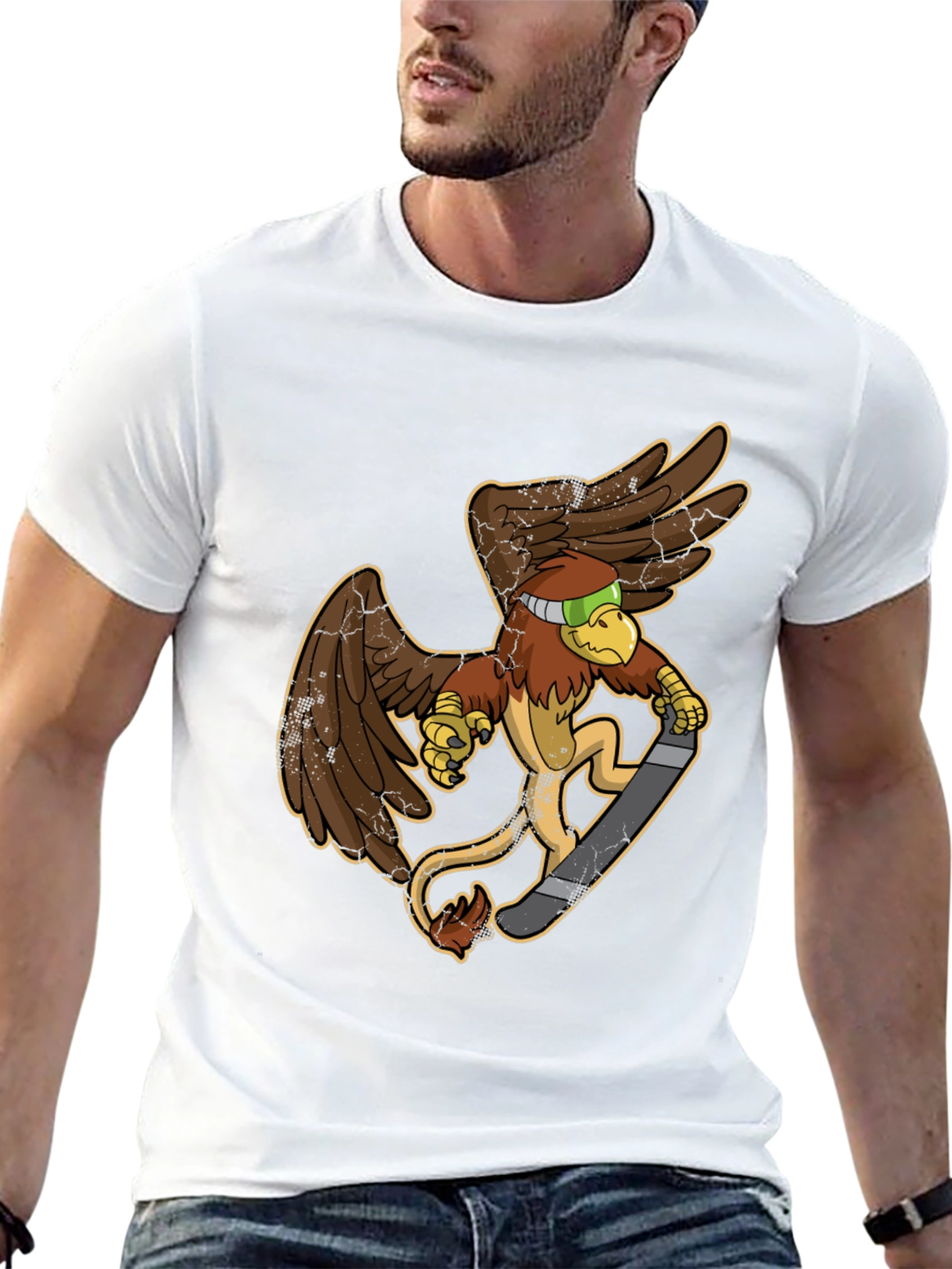 Griffin Skateboarder Graphic Tee - Cool & Unique Design
