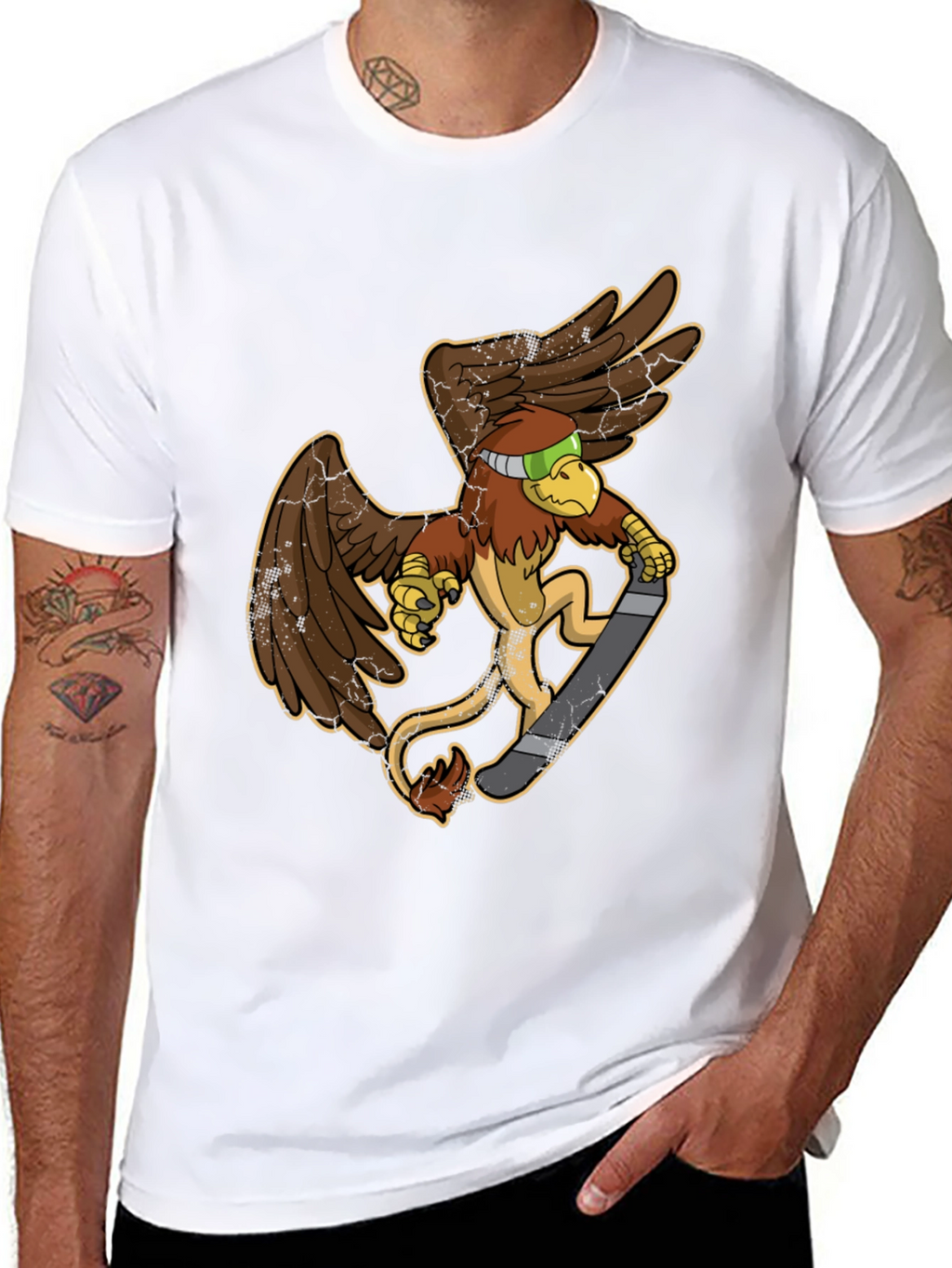 Griffin Skateboarder Graphic Tee - Cool & Unique Design