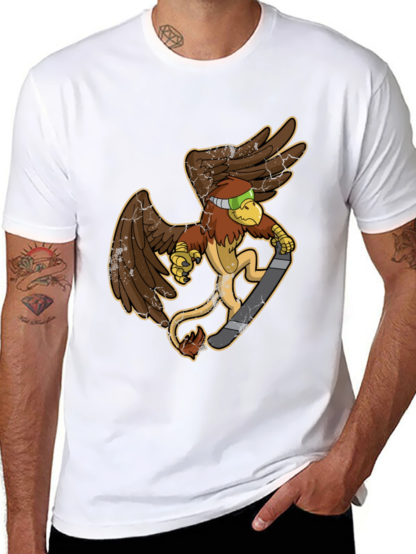 Griffin Skateboarder Graphic Tee - Cool & Unique Design