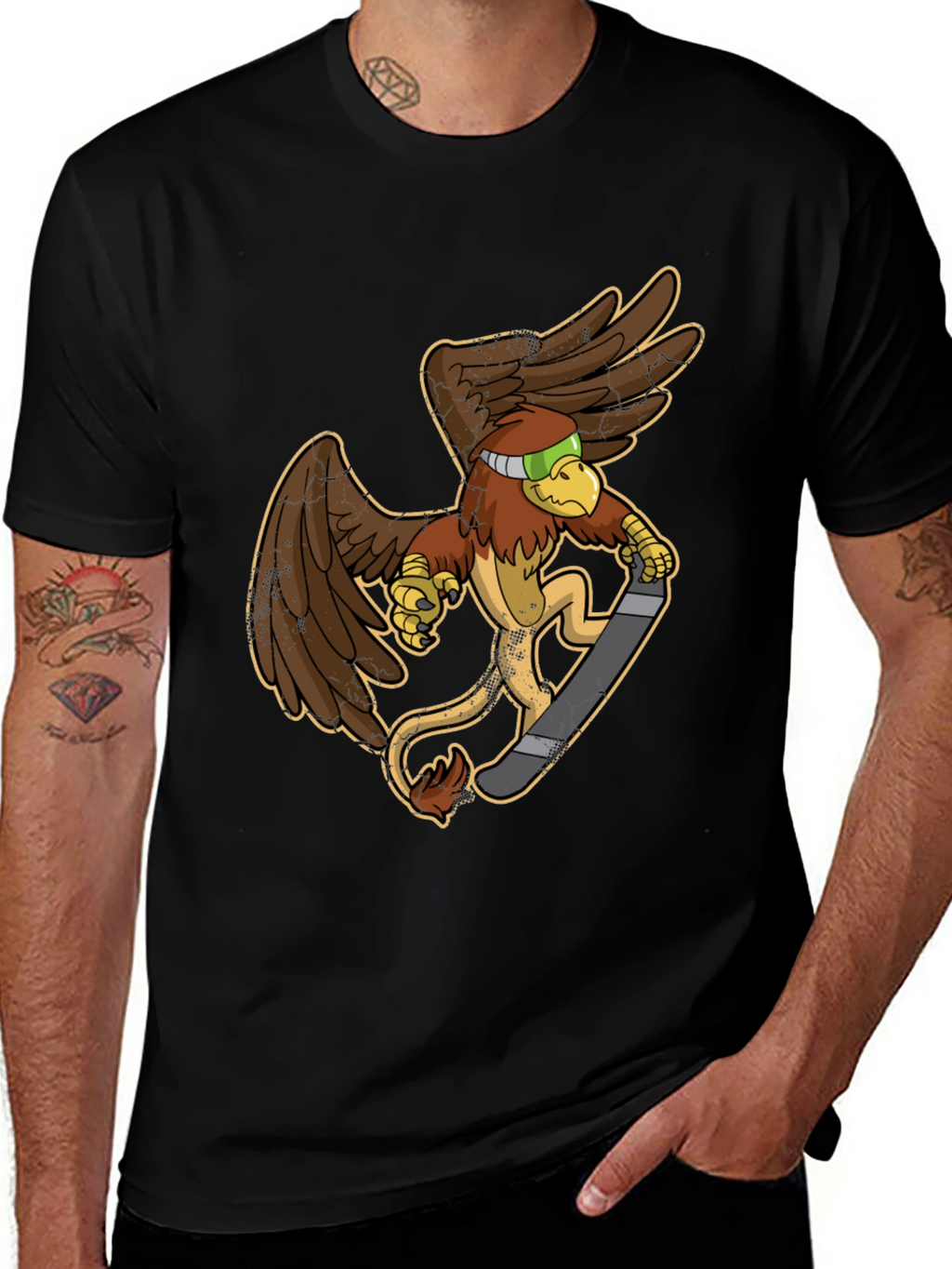Griffin Skateboarder Graphic Tee - Cool & Unique Design
