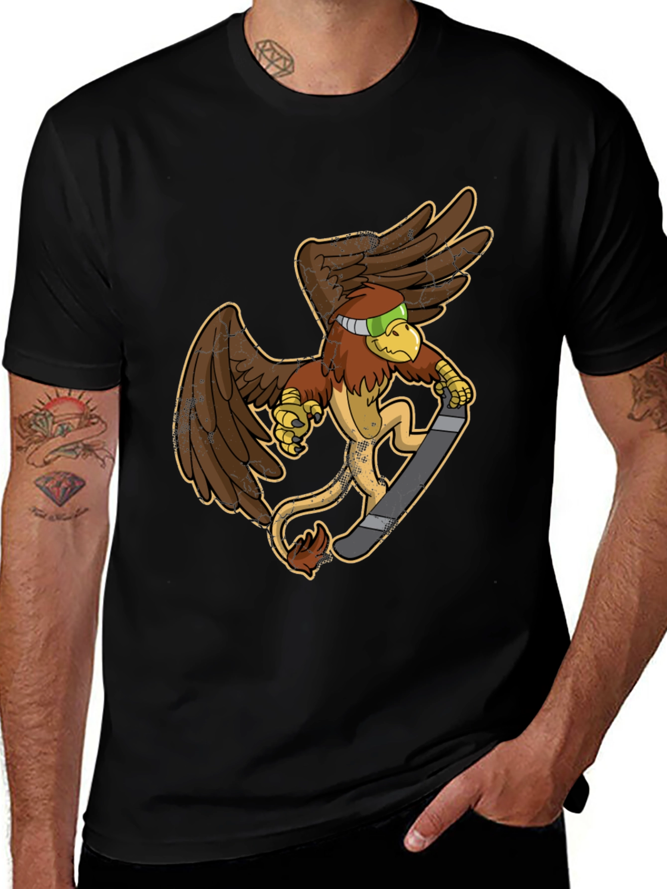 Griffin Skateboarder Graphic Tee - Cool & Unique Design