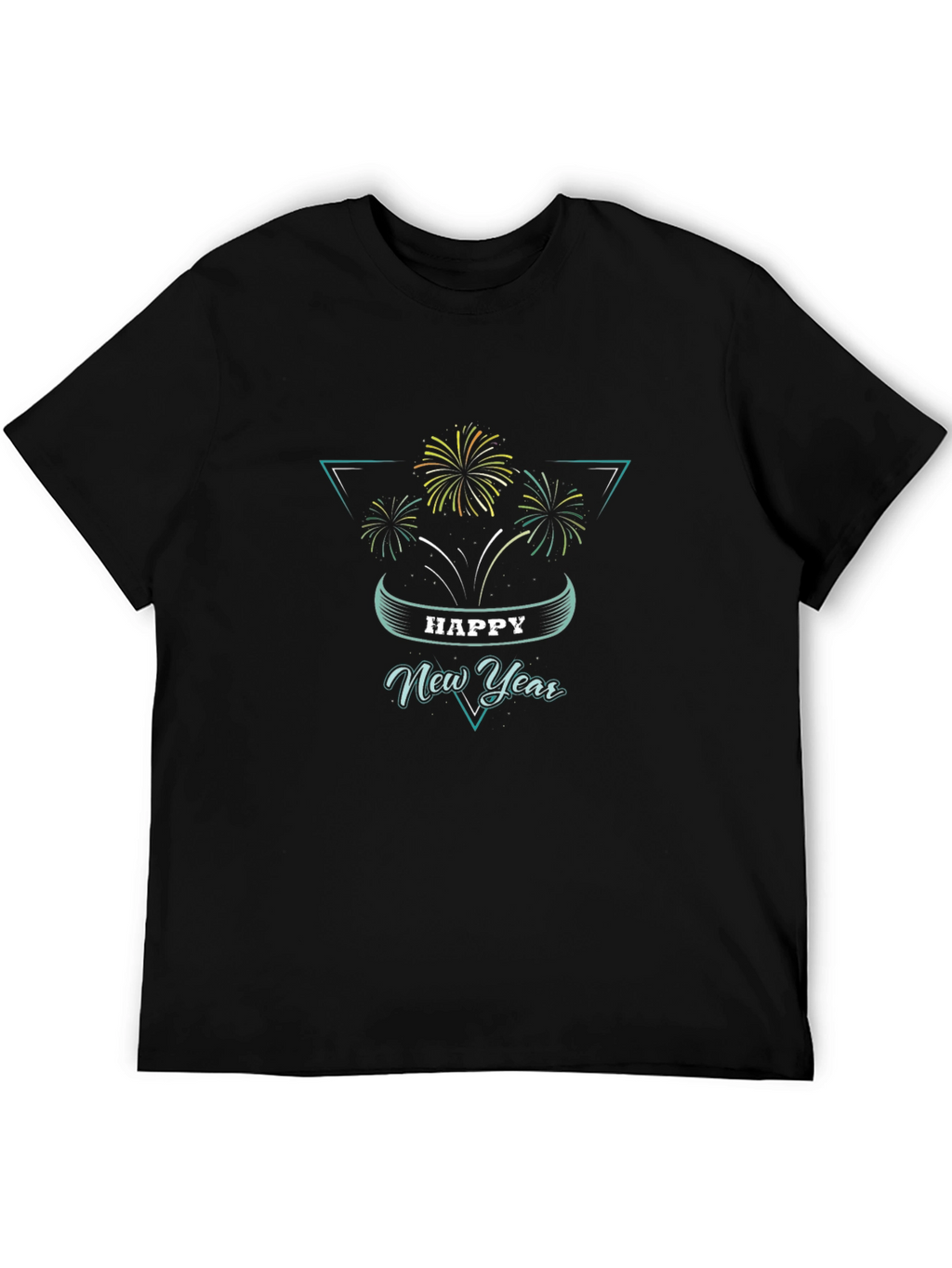 Happy New Year Fireworks Graphic Tee