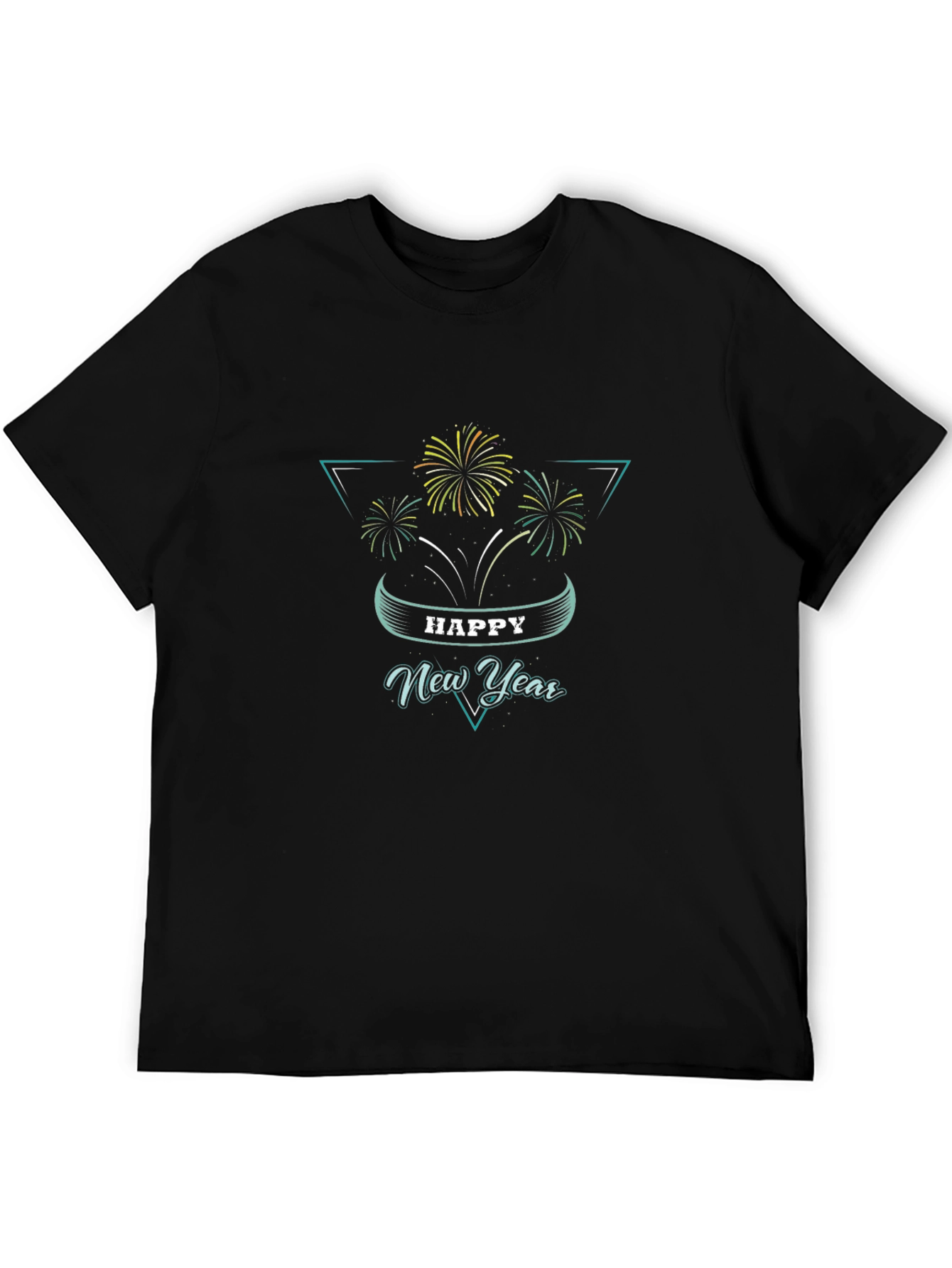 Happy New Year Fireworks Graphic Tee