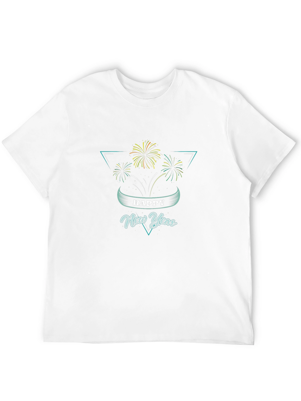 Happy New Year Fireworks Graphic Tee