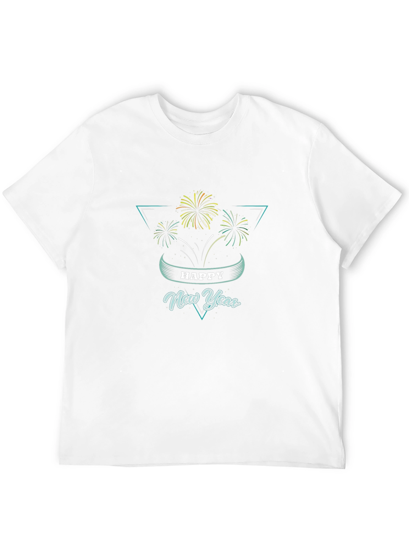 Happy New Year Fireworks Graphic Tee
