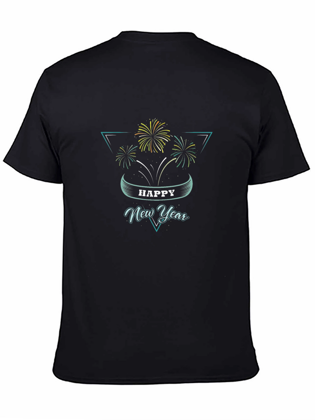 Happy New Year Fireworks Graphic Tee