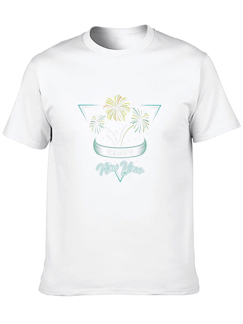 Happy New Year Fireworks Graphic Tee