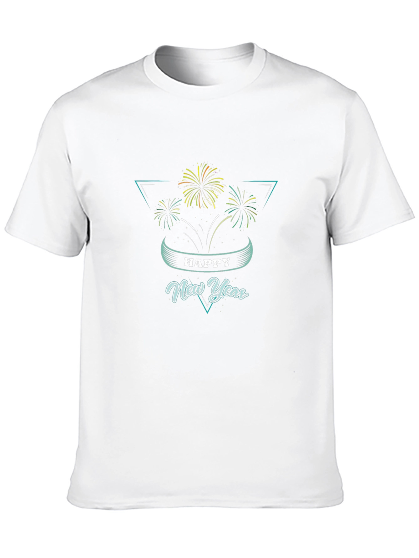 Happy New Year Fireworks Graphic Tee