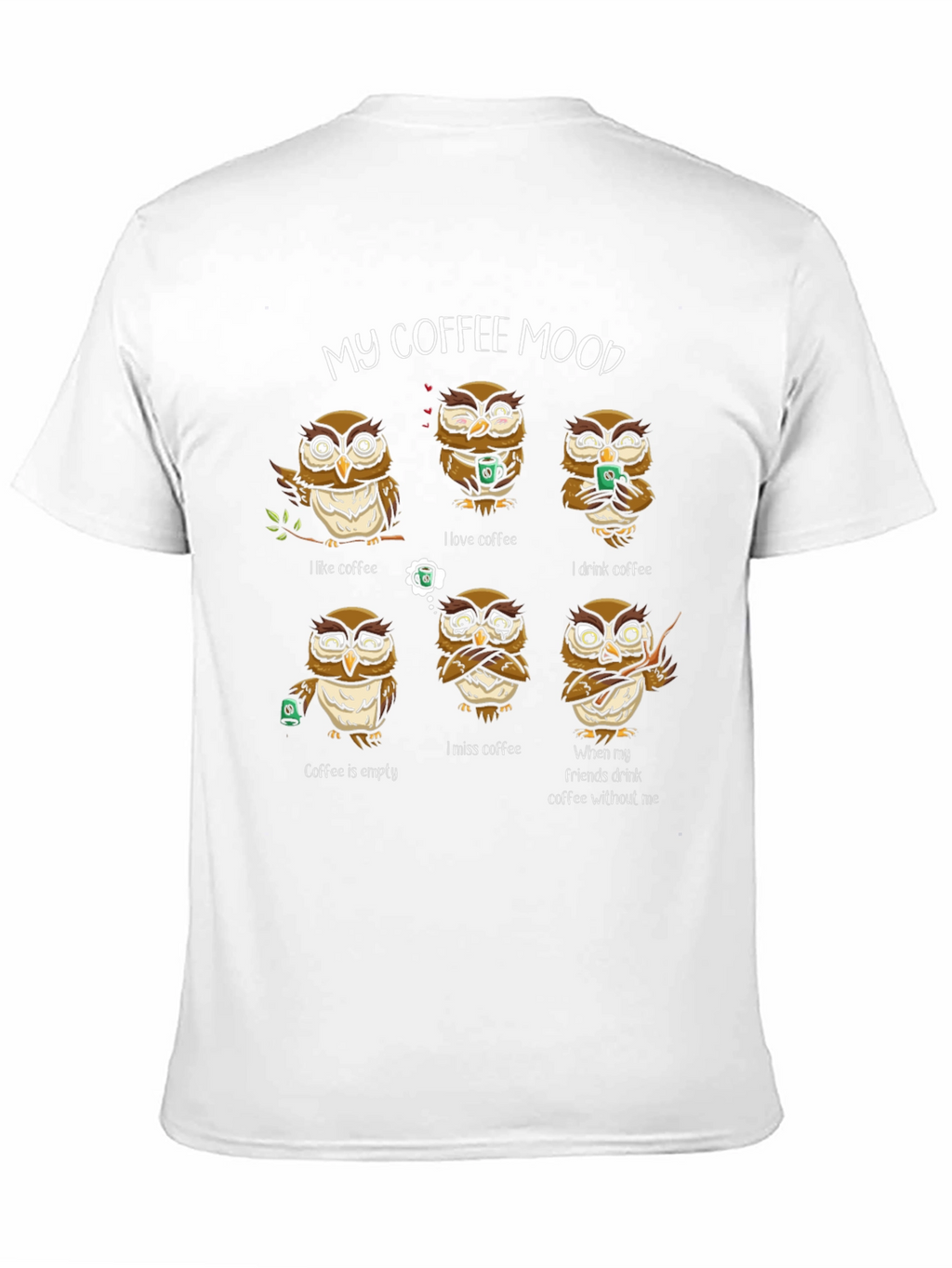 My Coffee Mood Owl Graphic T-Shirt