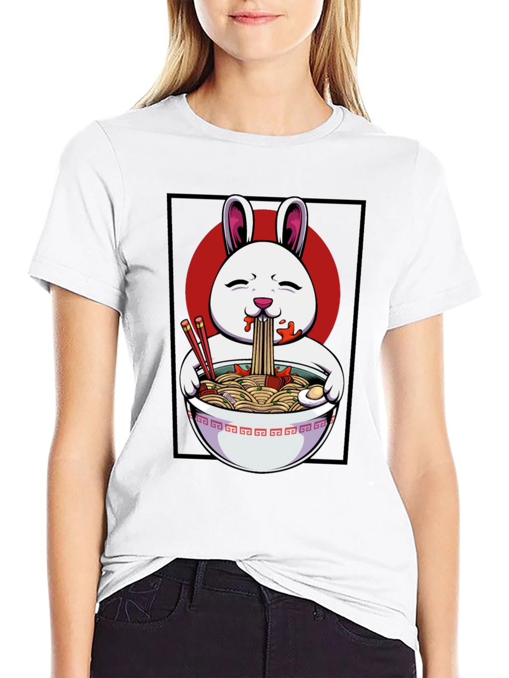 Rabbit Ramen T-Shirt - Anime Graphic Tee