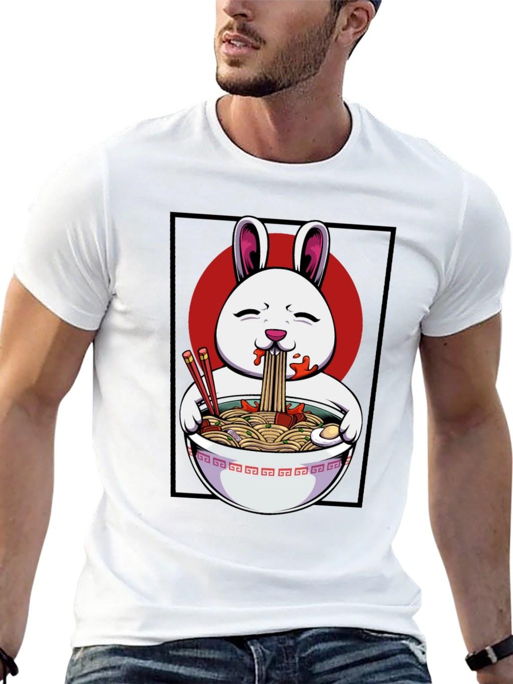 Rabbit Ramen T-Shirt - Anime Graphic Tee