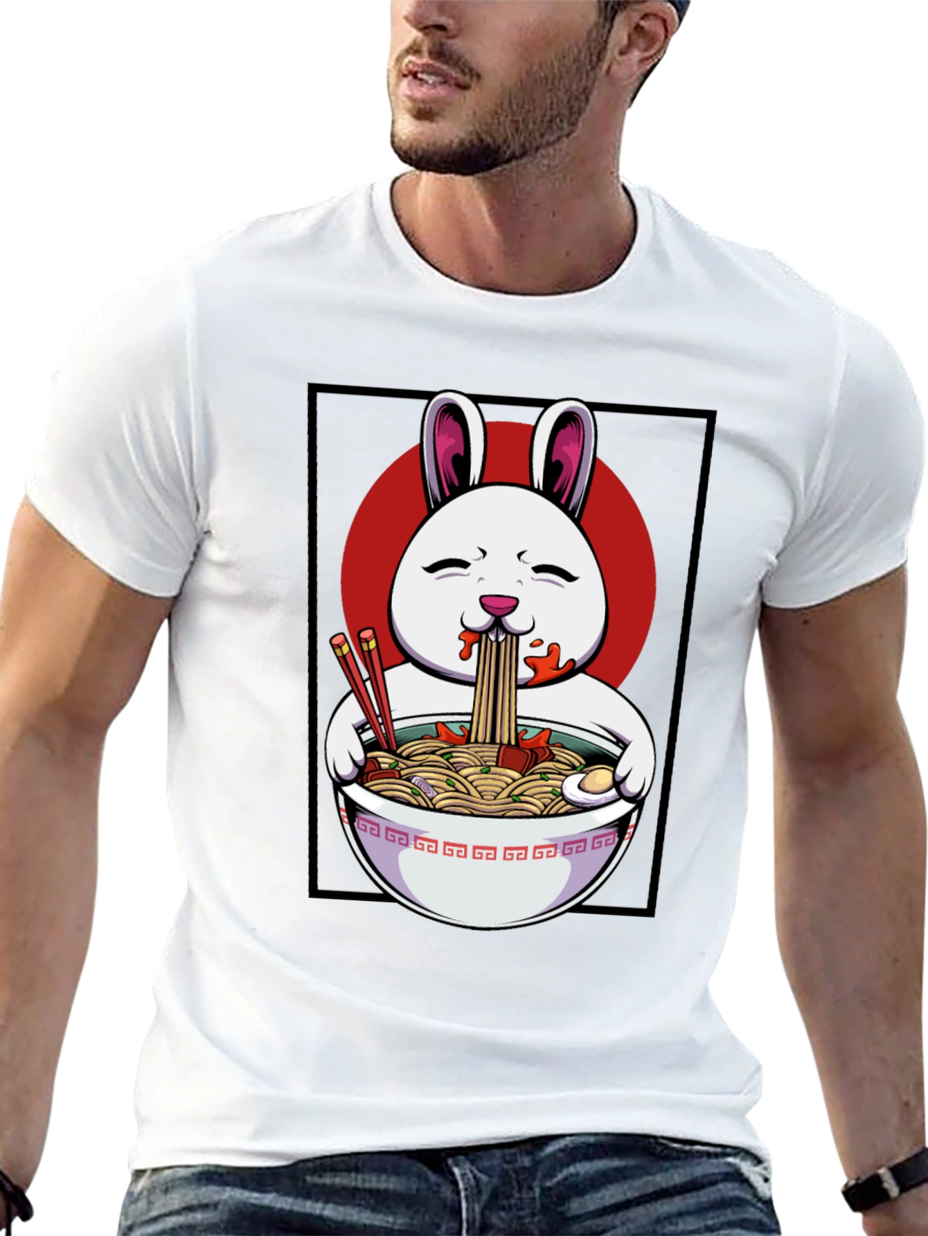 Rabbit Ramen T-Shirt - Anime Graphic Tee