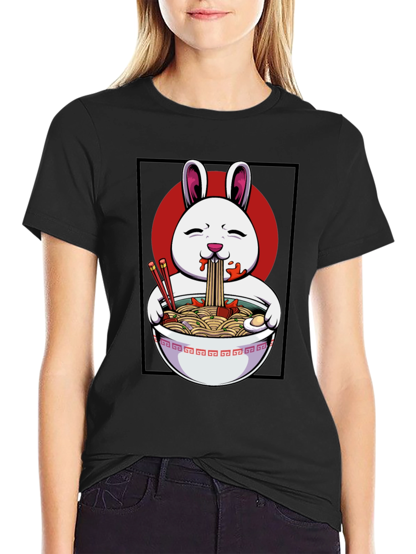 Rabbit Ramen T-Shirt - Anime Graphic Tee