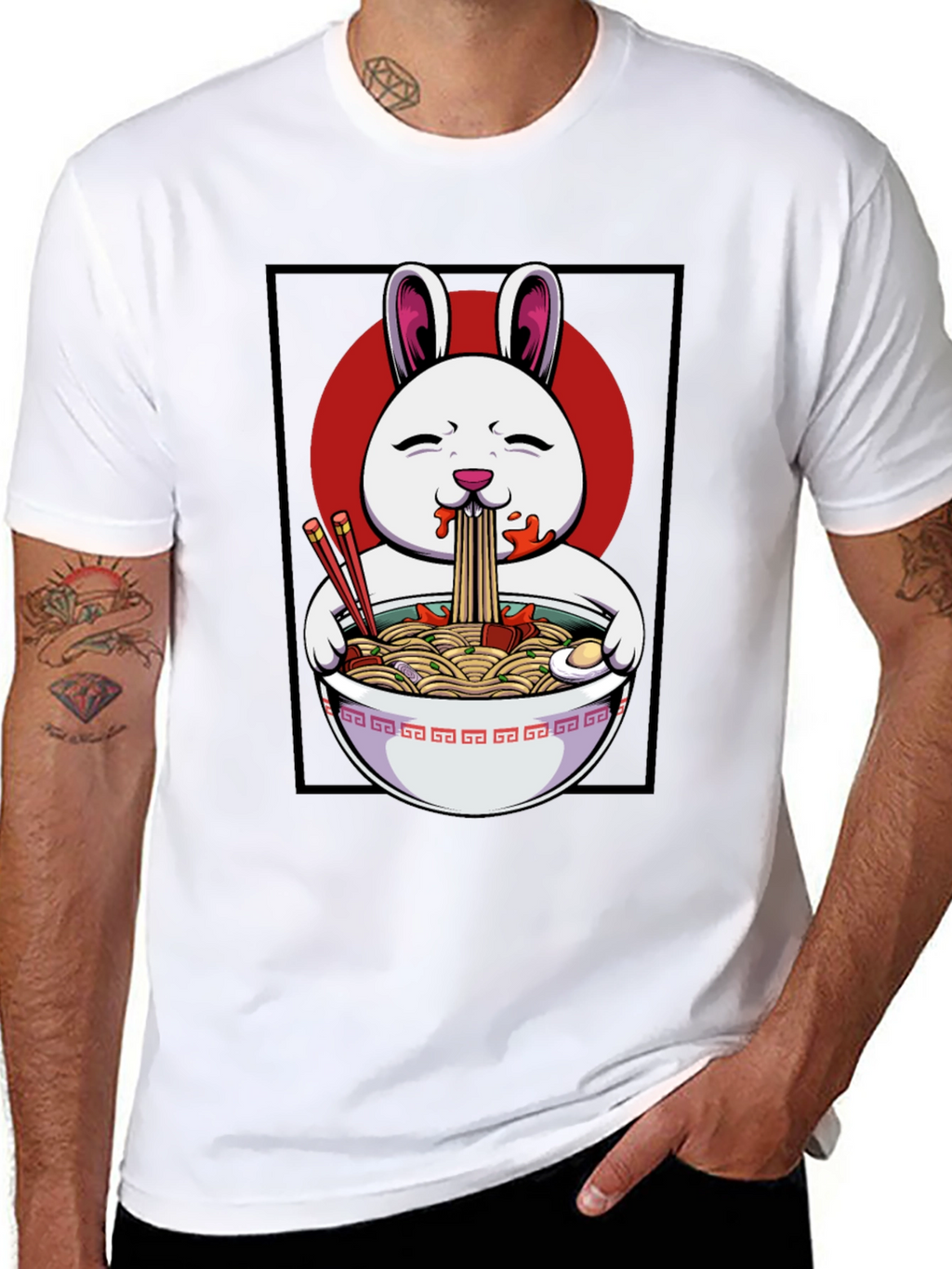 Rabbit Ramen T-Shirt - Anime Graphic Tee