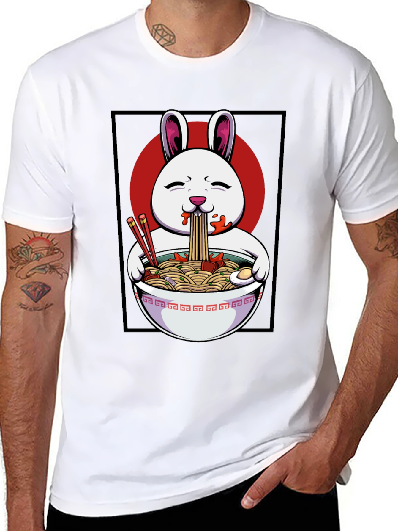Rabbit Ramen T-Shirt - Anime Graphic Tee