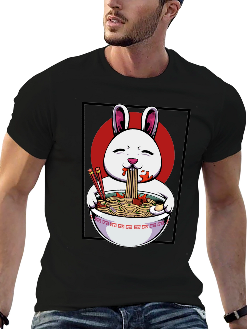 Rabbit Ramen T-Shirt - Anime Graphic Tee