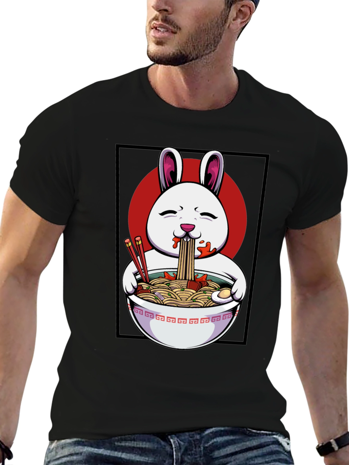 Rabbit Ramen T-Shirt - Anime Graphic Tee