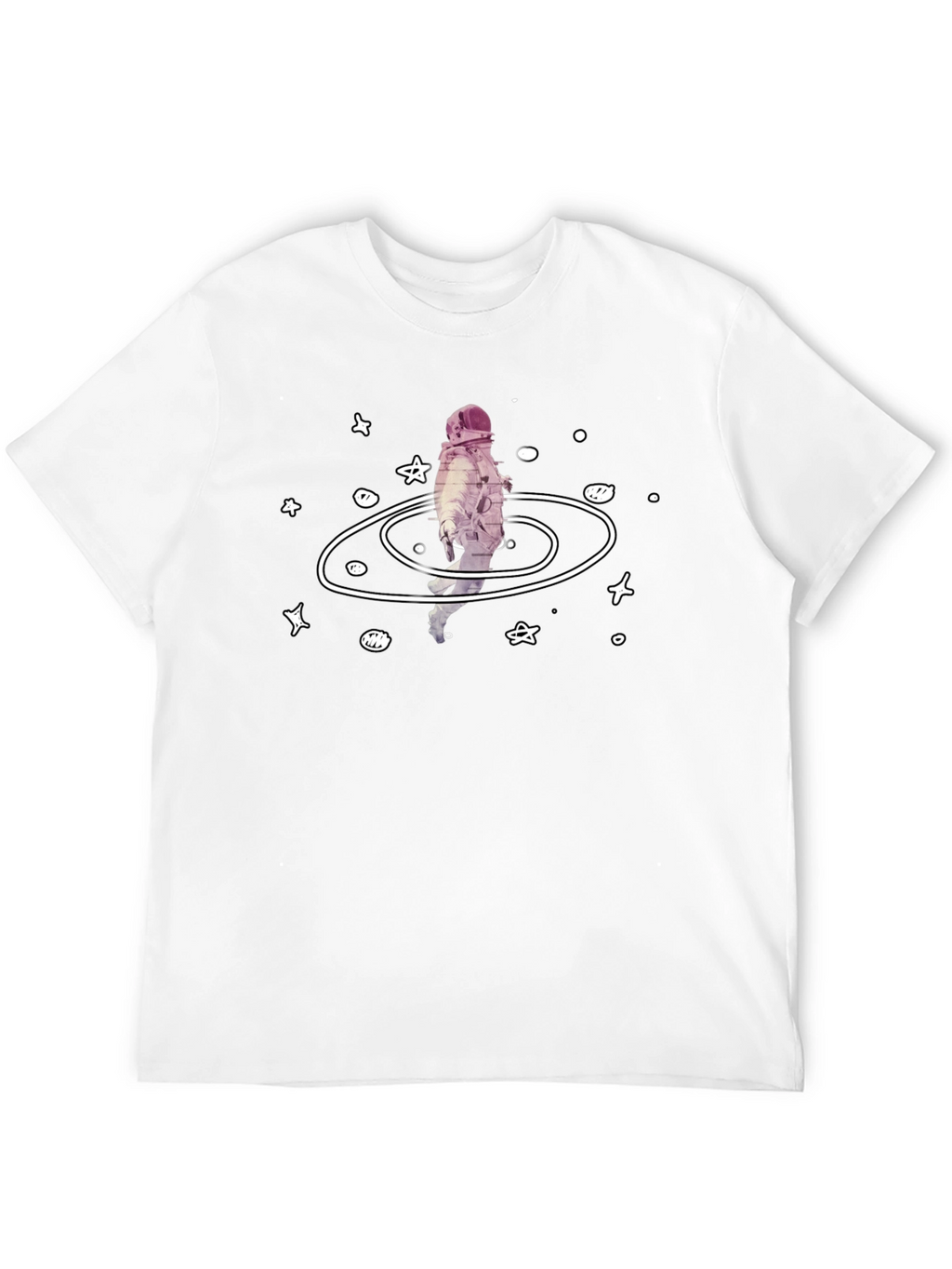 Astronaut Galaxy Graphic Tee - Black