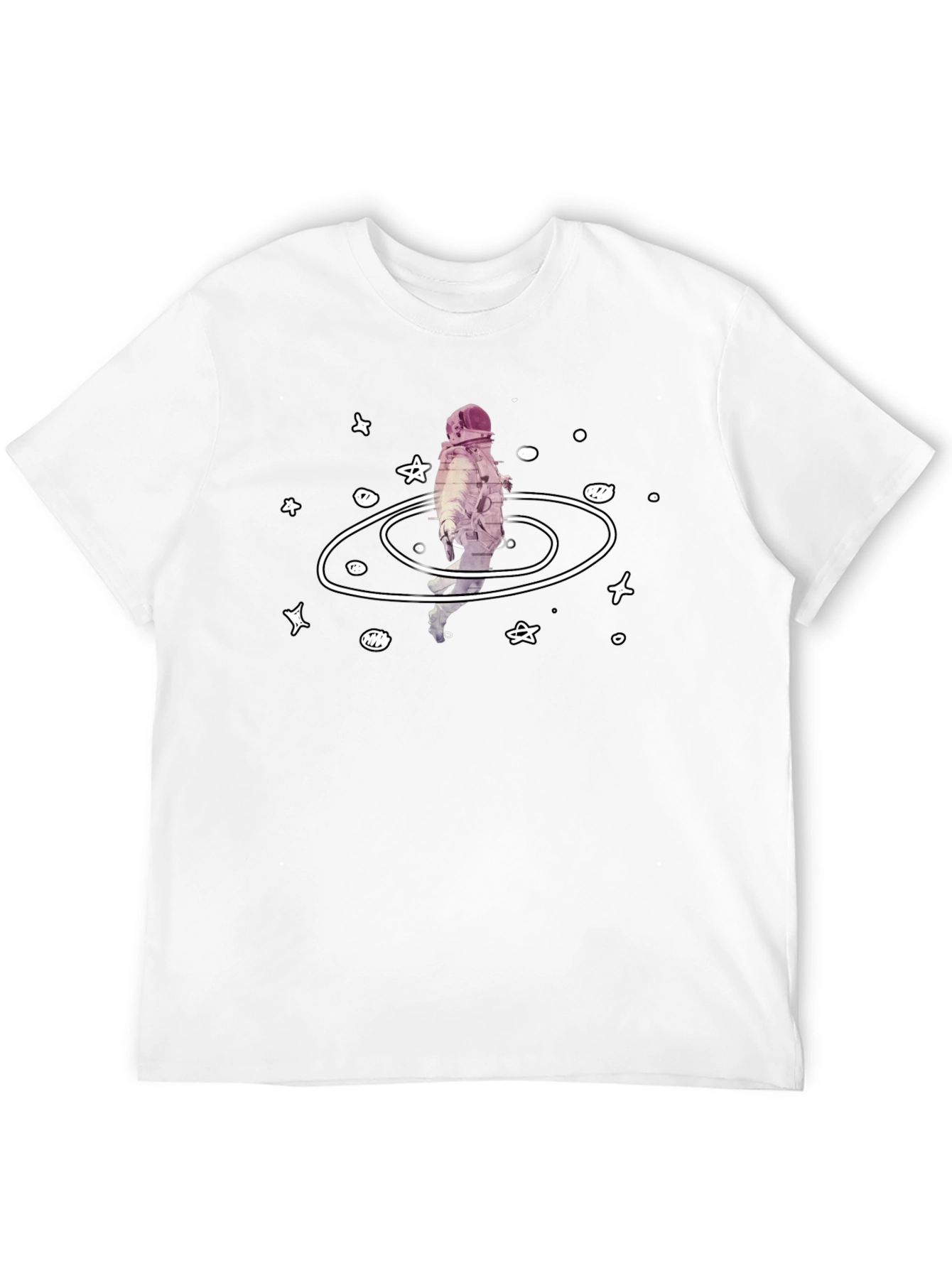 Astronaut Galaxy Graphic Tee - Black