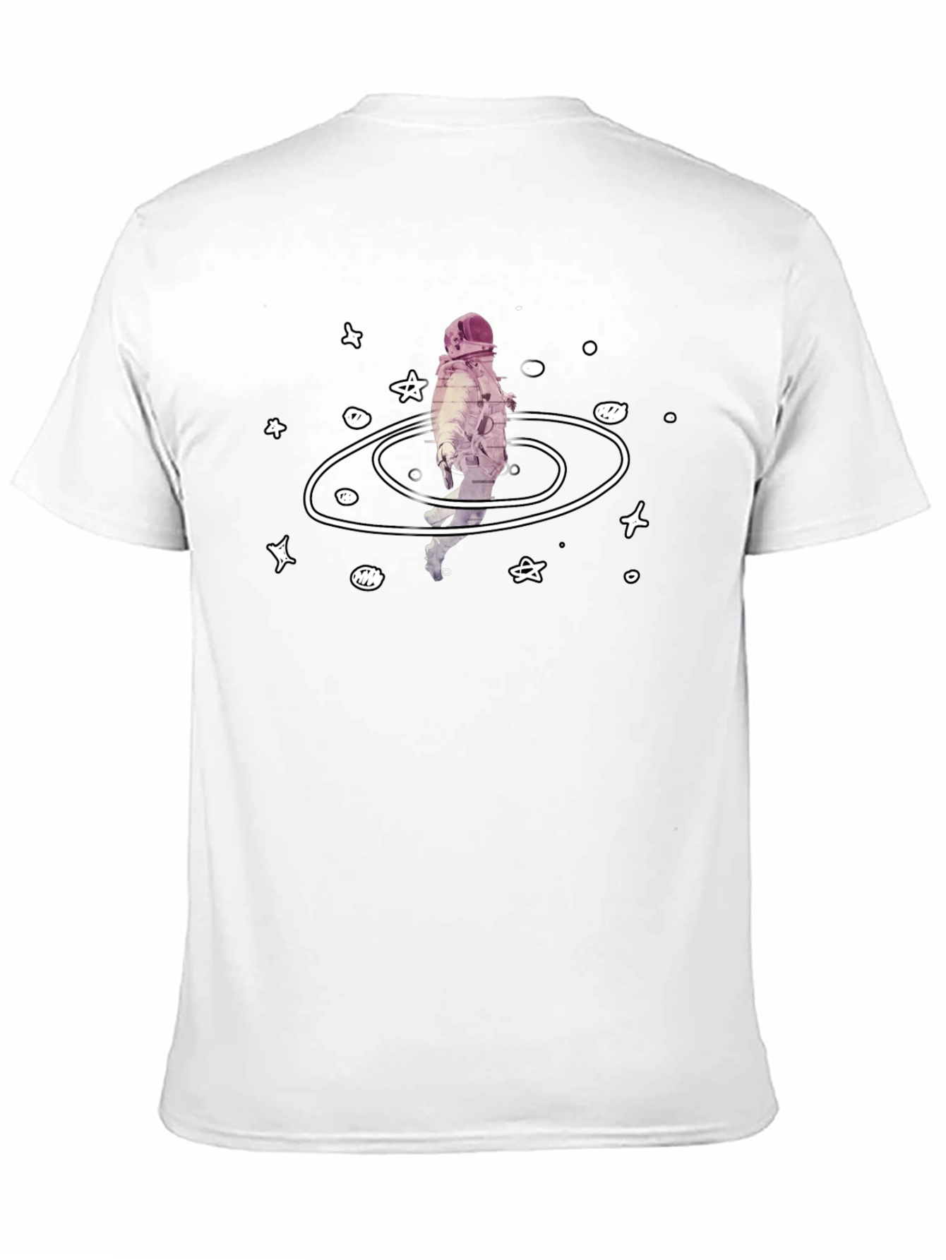 Astronaut Galaxy Graphic Tee - Black