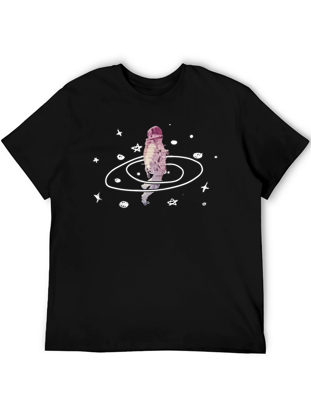 Astronaut Galaxy Graphic Tee - Black