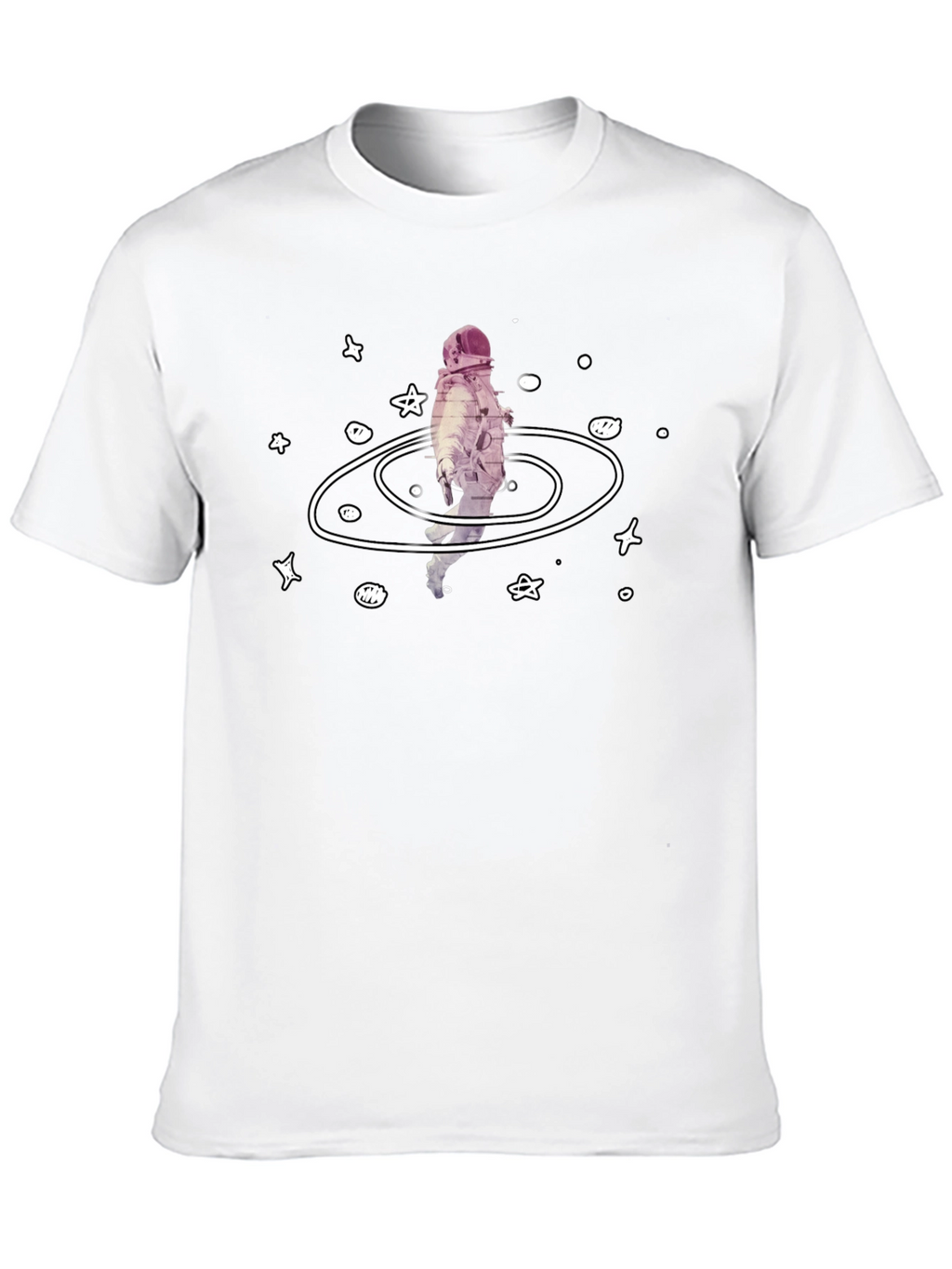 Astronaut Galaxy Graphic Tee - Black