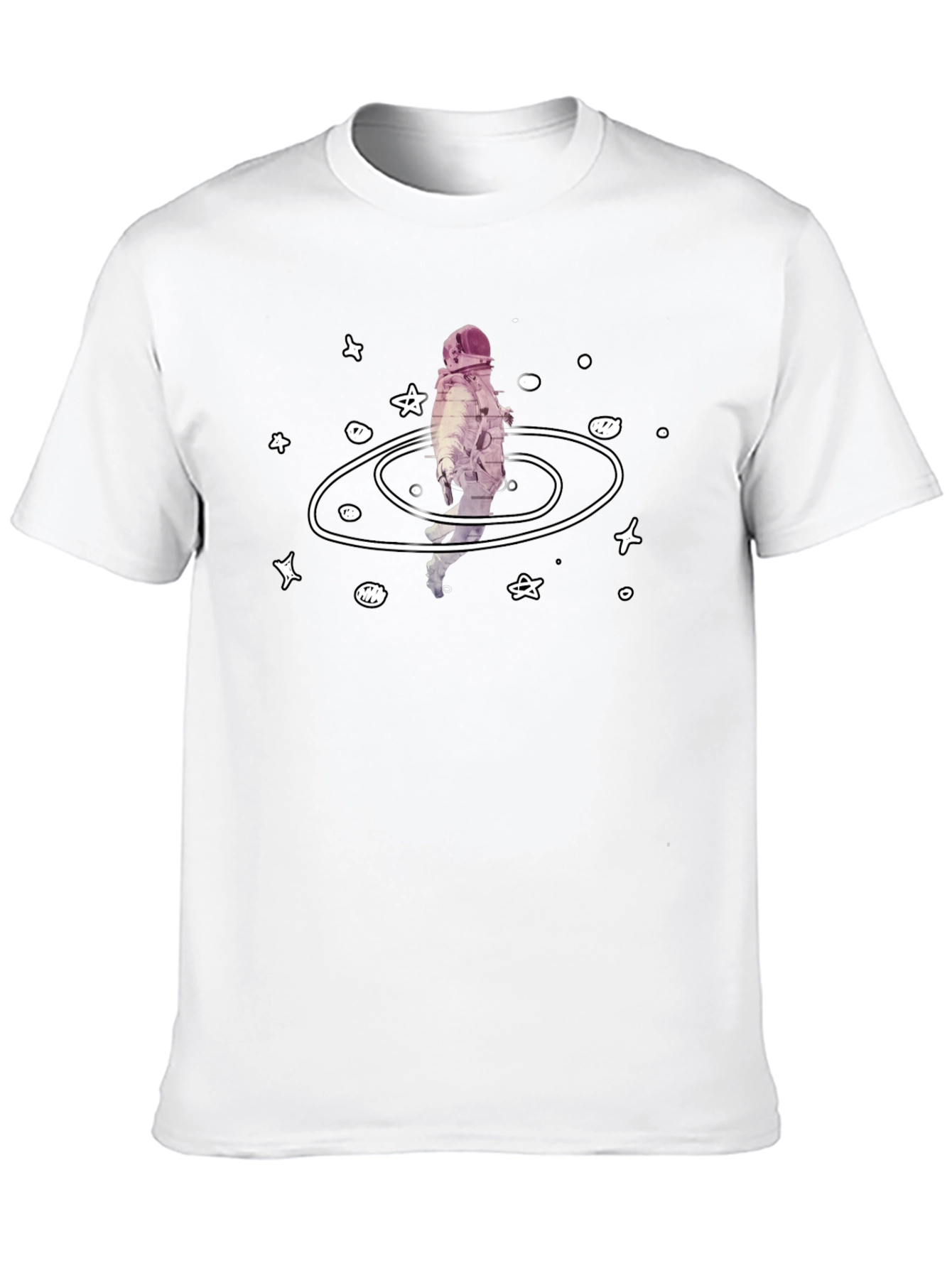 Astronaut Galaxy Graphic Tee - Black