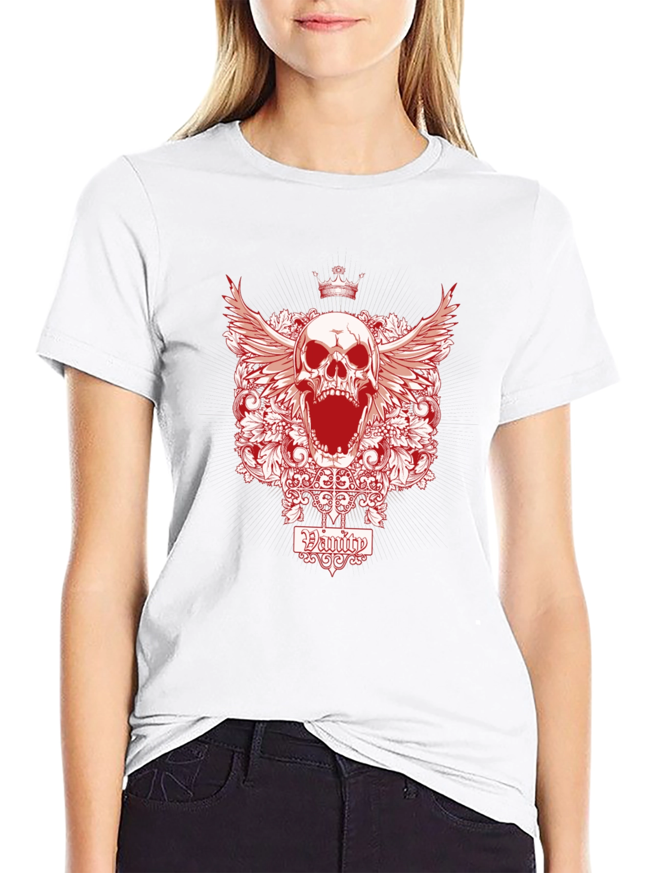 Vanity Skull Graphic T-Shirt