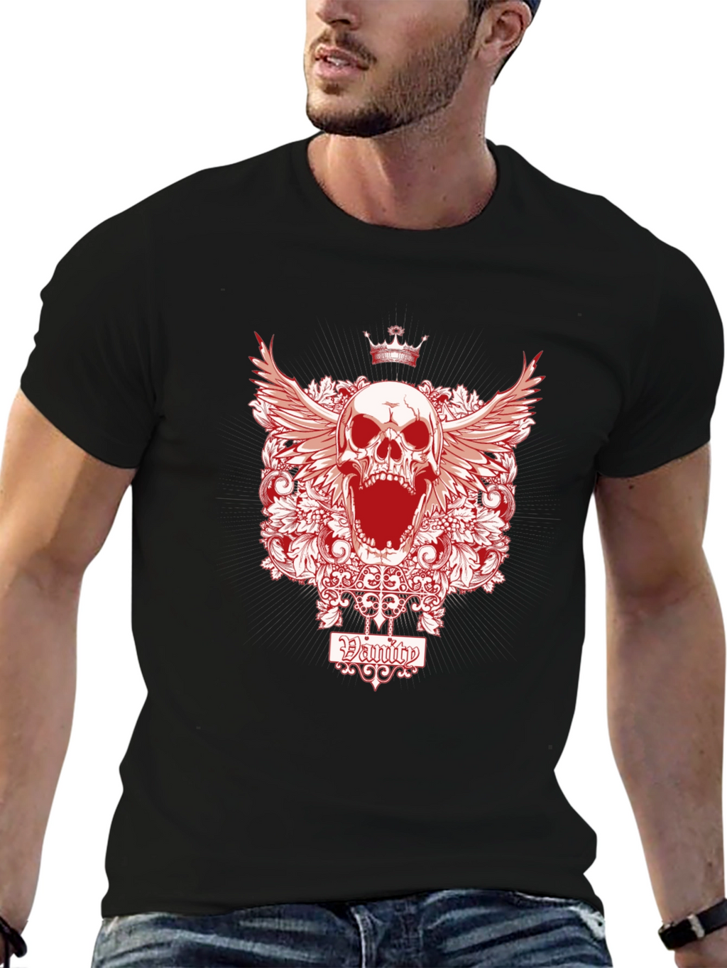Vanity Skull Graphic T-Shirt