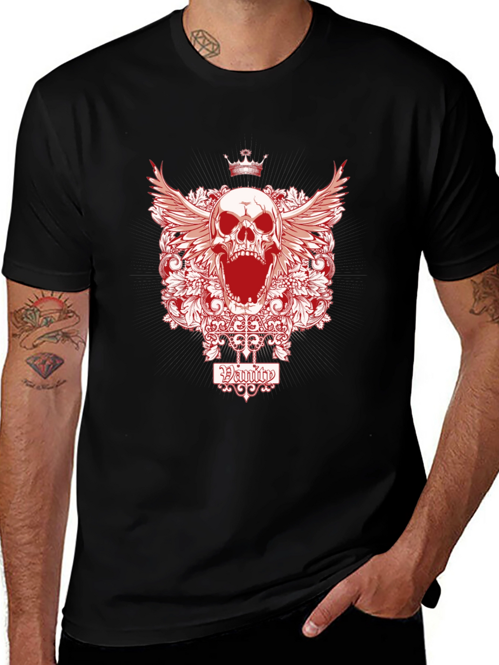 Vanity Skull Graphic T-Shirt