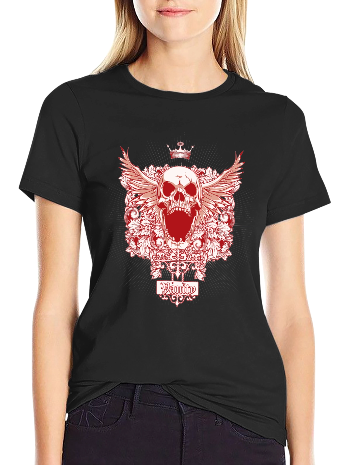 Vanity Skull Graphic T-Shirt