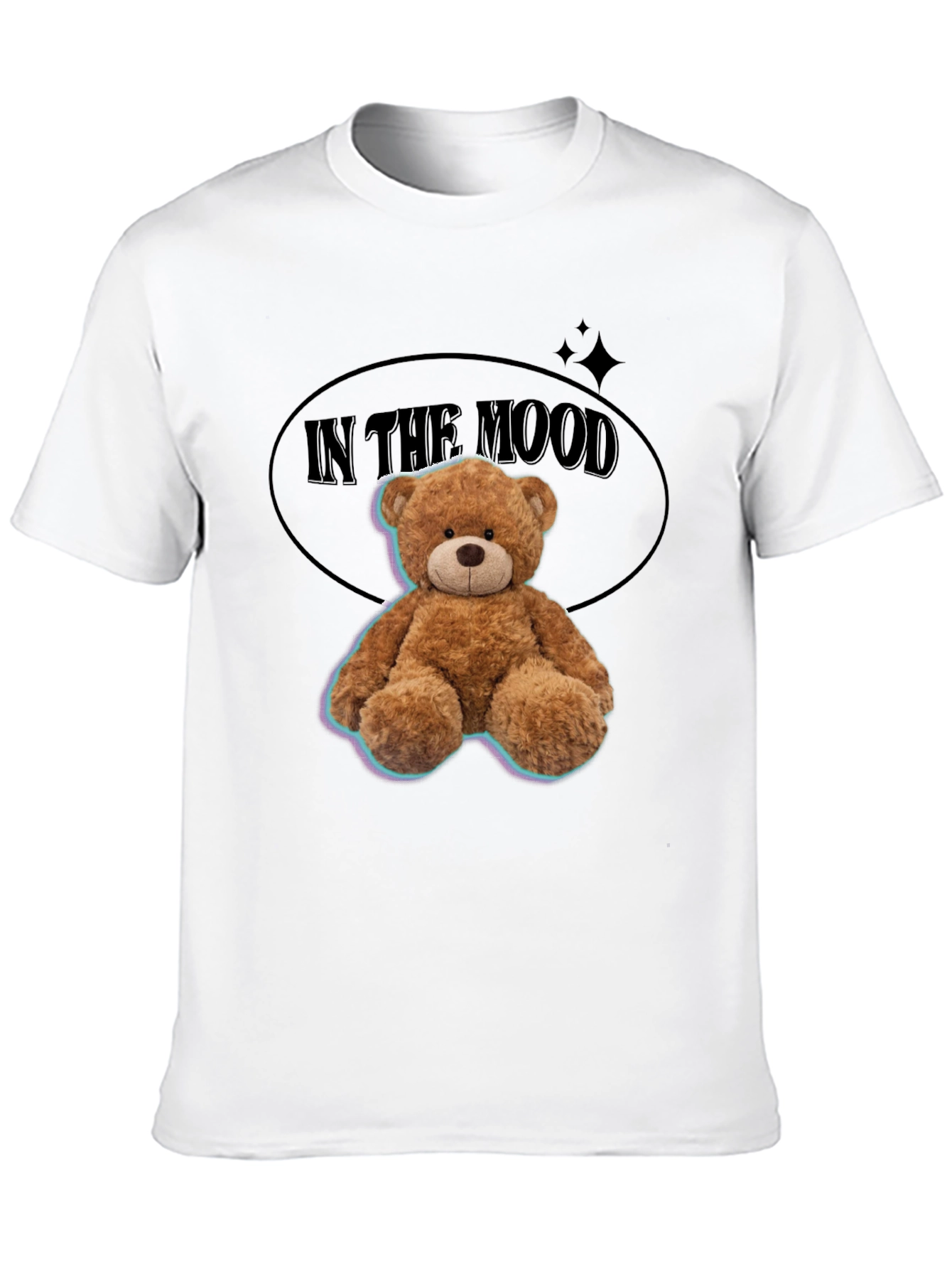 In The Mood Teddy Bear Black T-Shirt