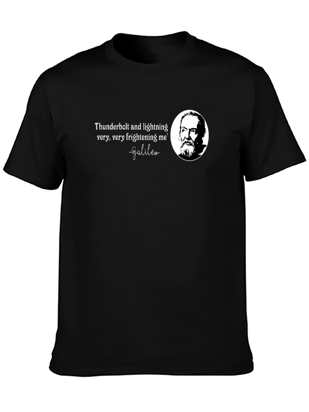Galileo Quote Black T-Shirt
