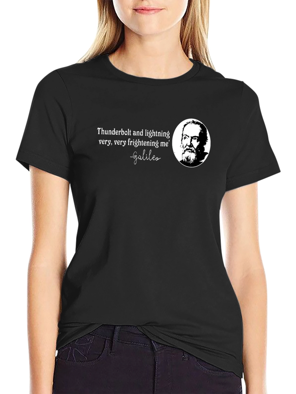 Galileo Quote Black T-Shirt