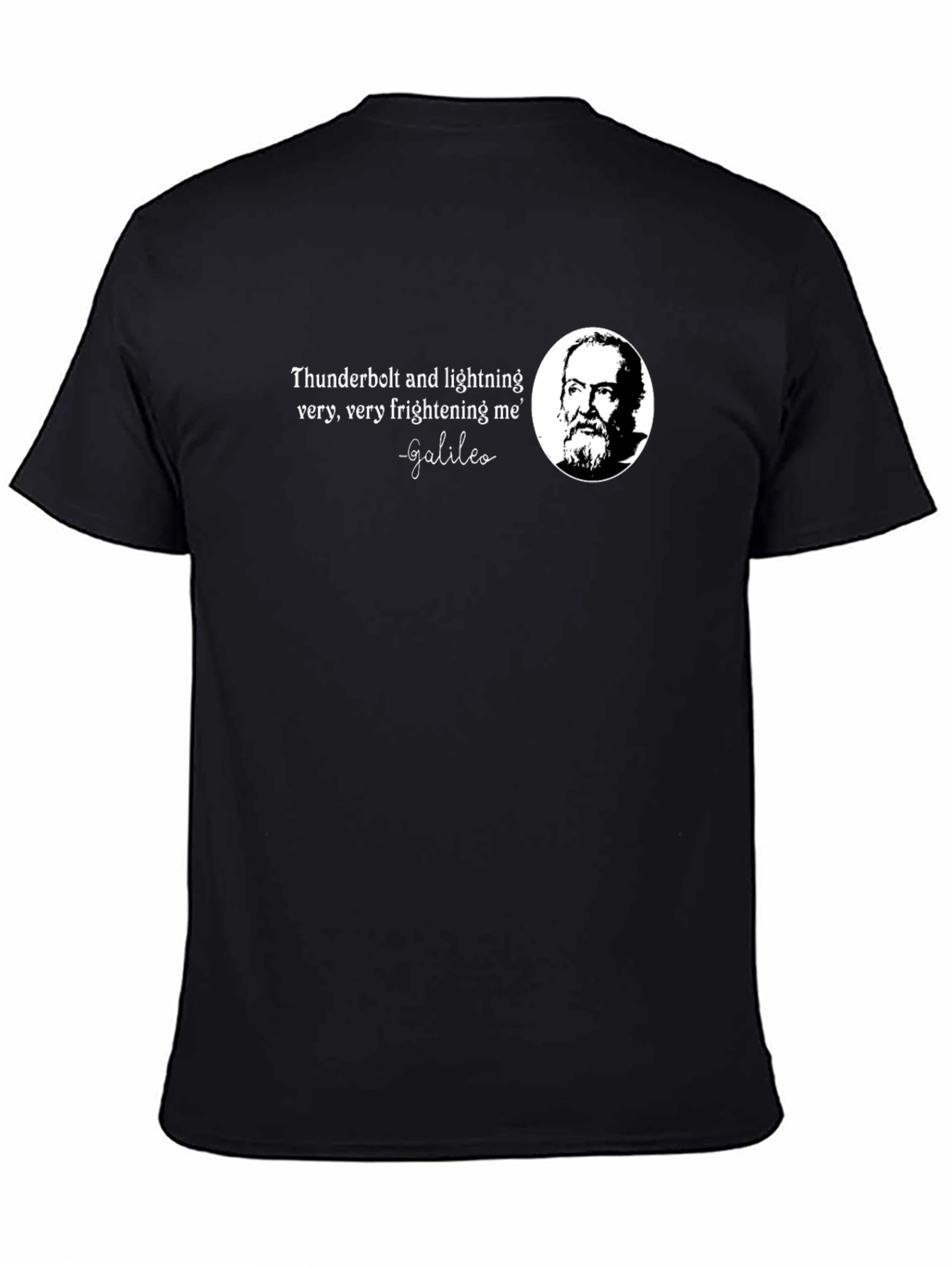 Galileo Quote Black T-Shirt