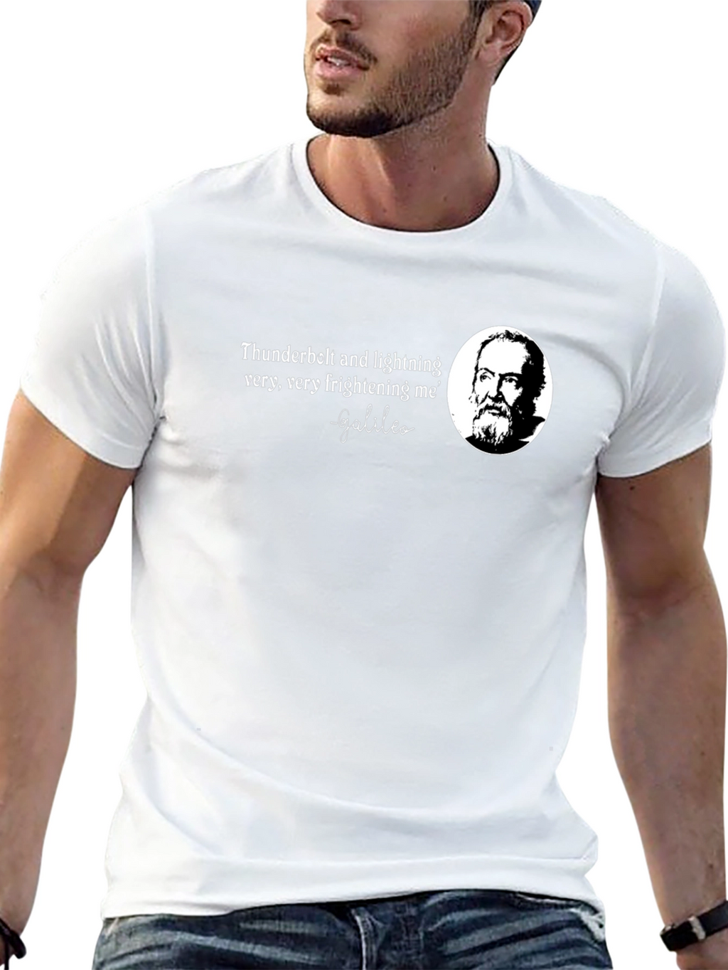 Galileo Quote Black T-Shirt