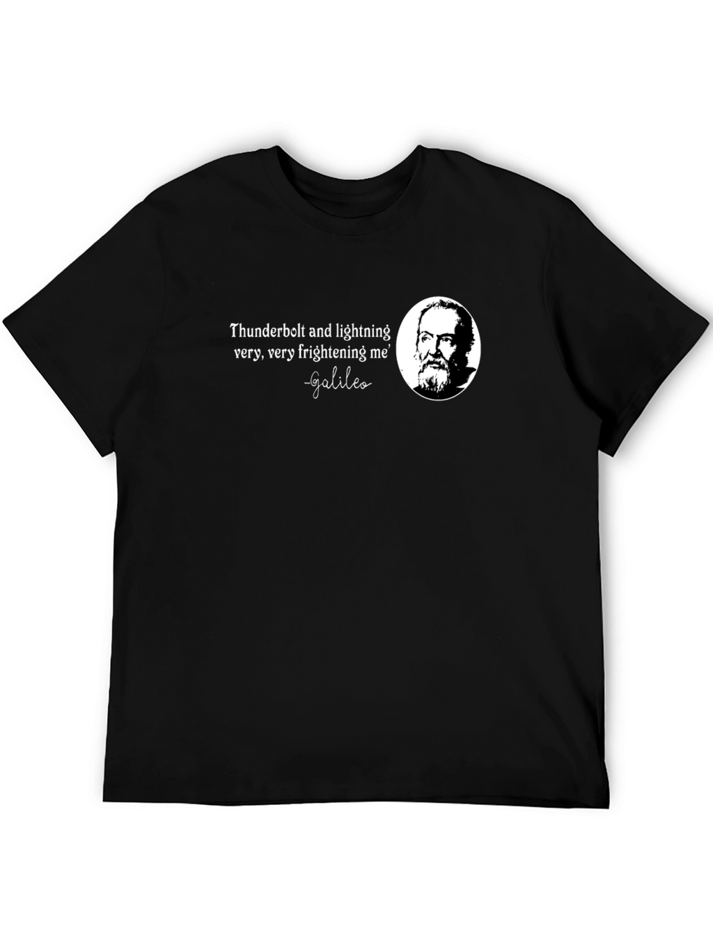 Galileo Quote Black T-Shirt