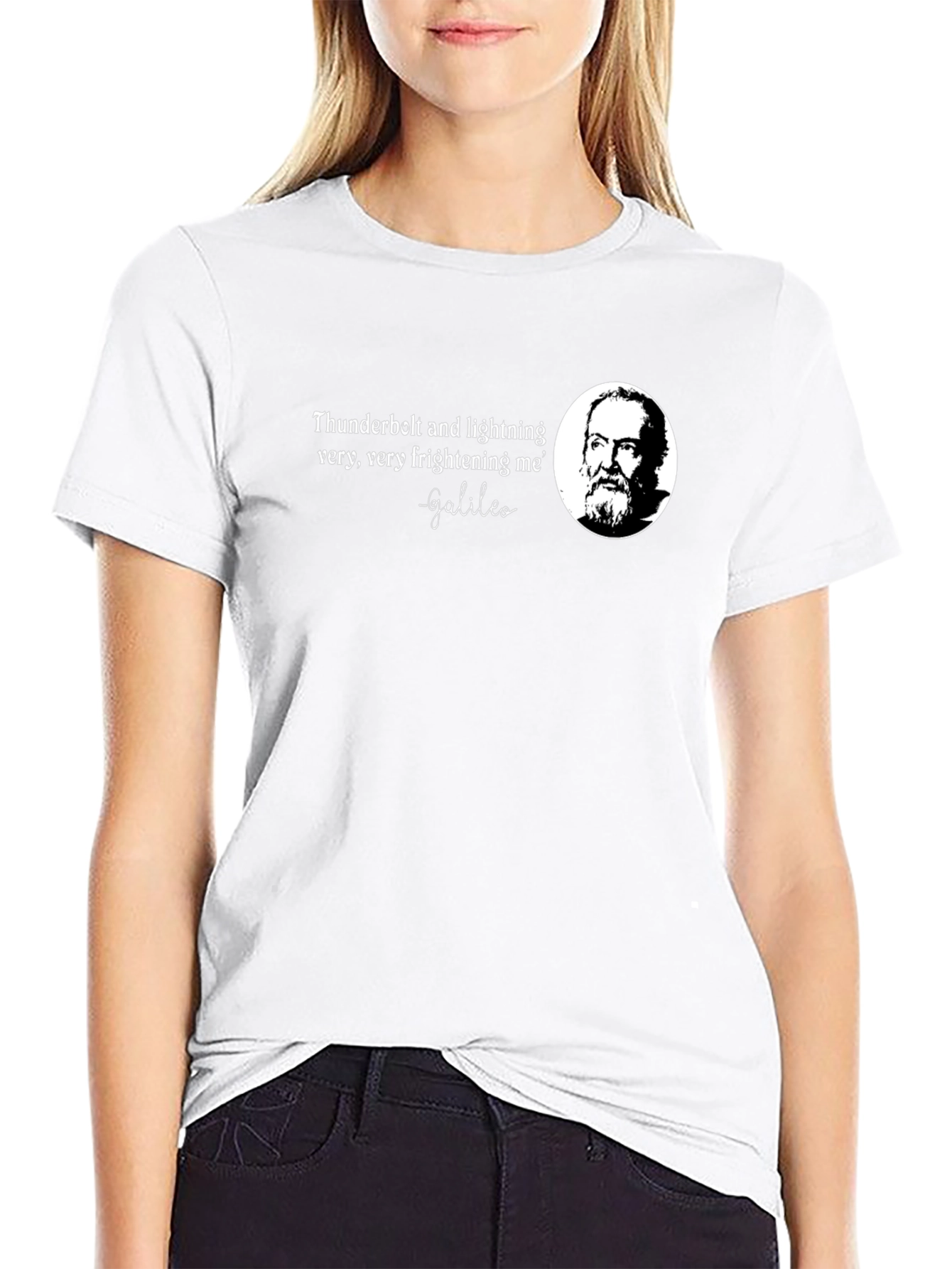 Galileo Quote Black T-Shirt