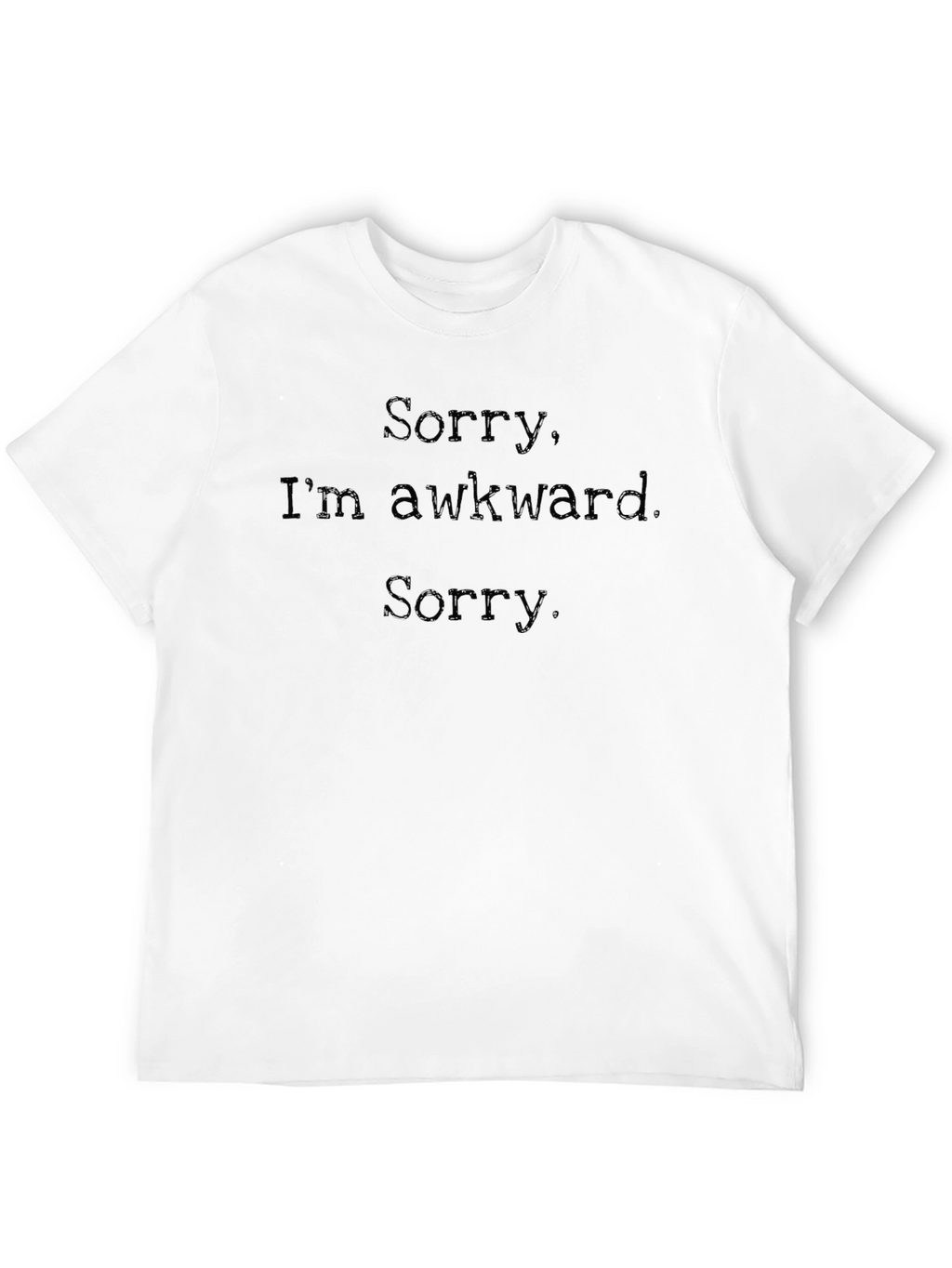 Awkward Sorry Graphic Tee - Unisex Black T-Shirt