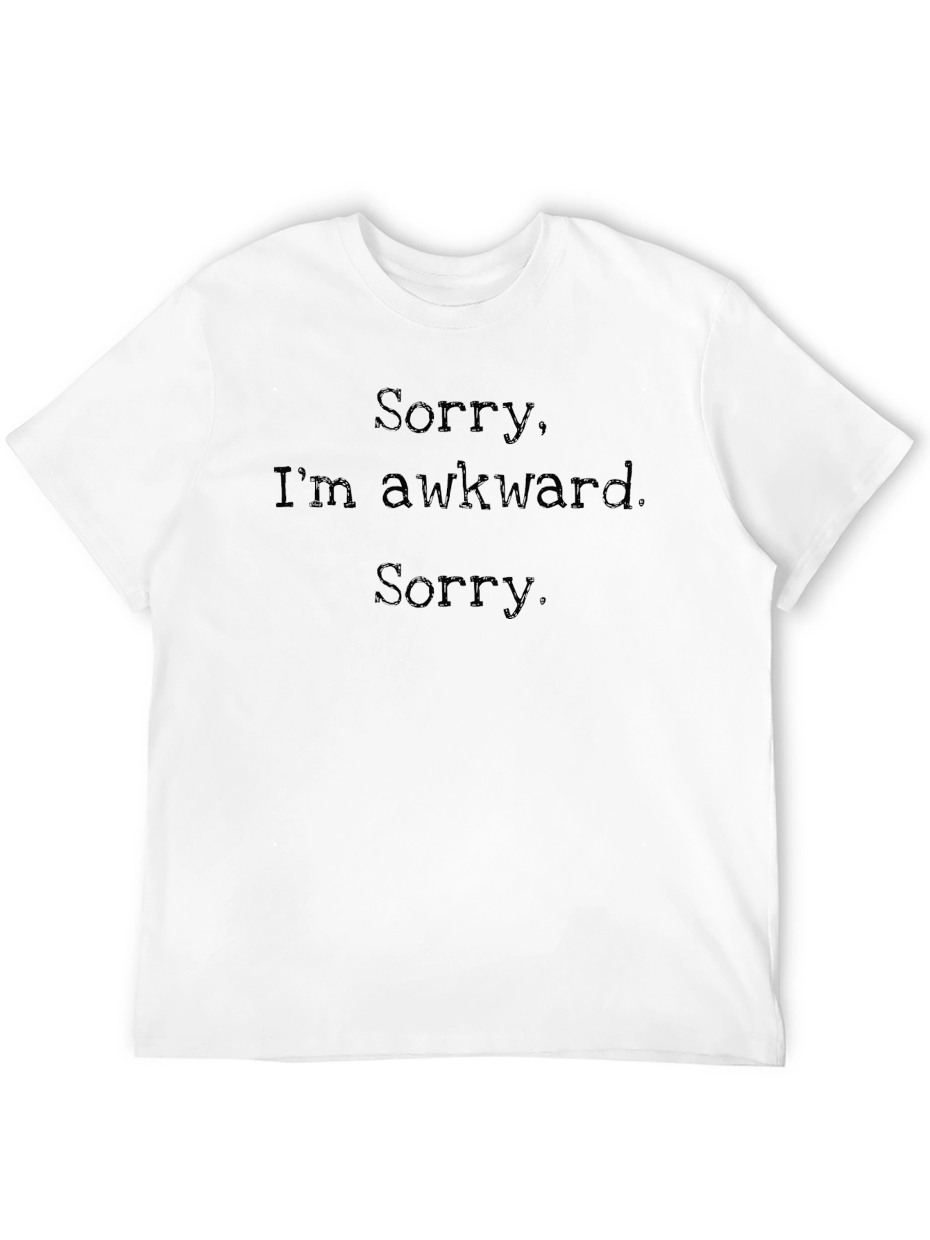 Awkward Sorry Graphic Tee - Unisex Black T-Shirt
