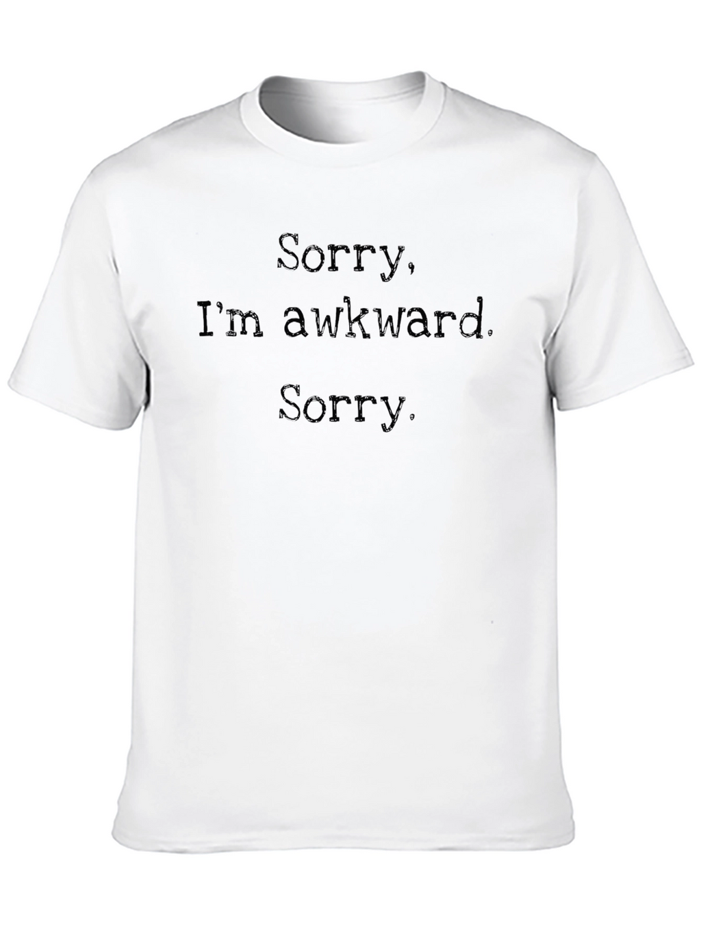 Awkward Sorry Graphic Tee - Unisex Black T-Shirt