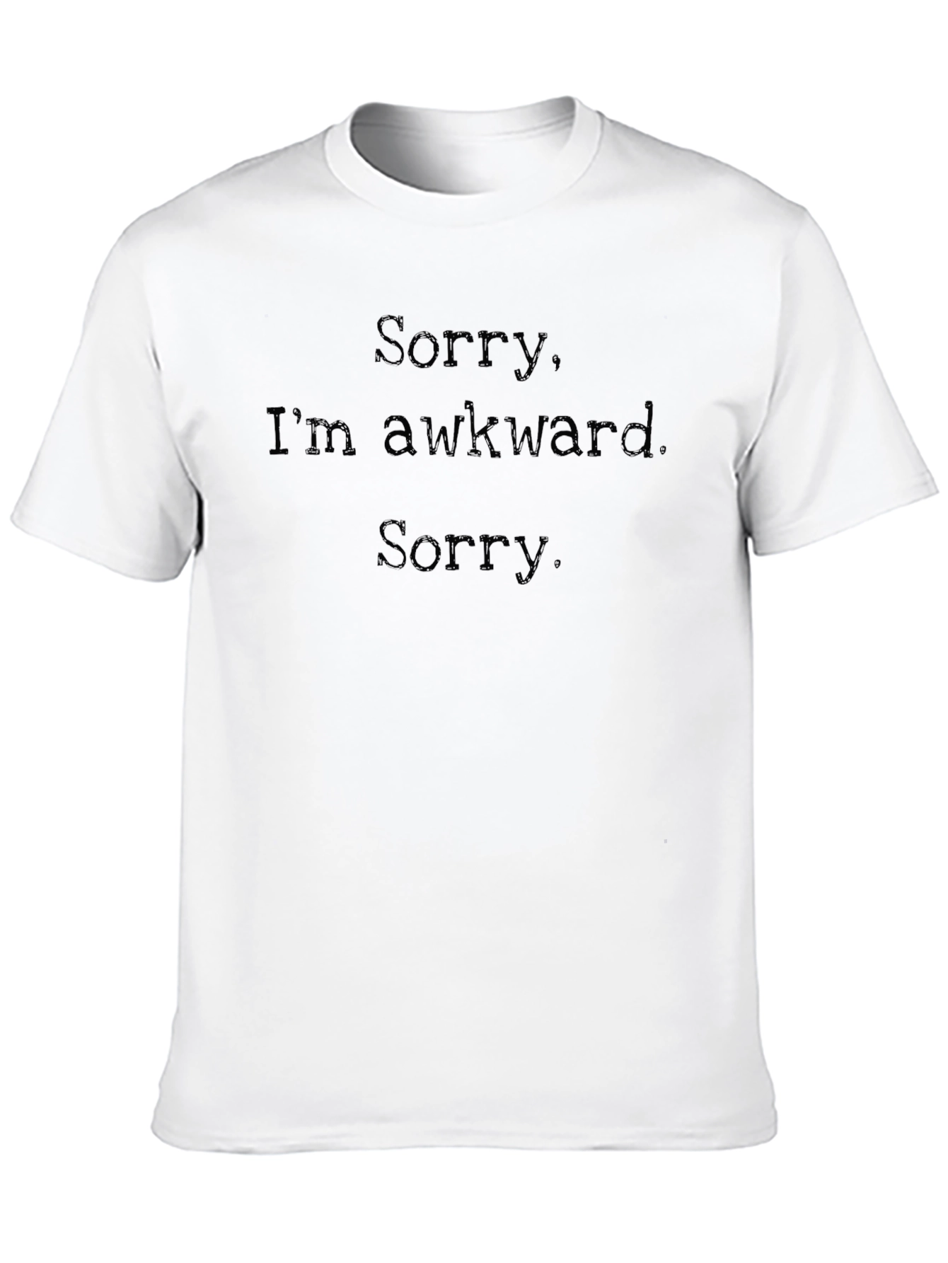 Awkward Sorry Graphic Tee - Unisex Black T-Shirt