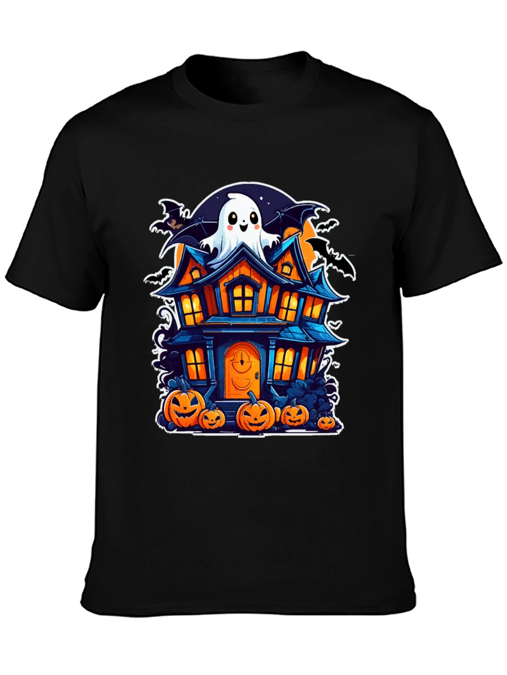 Halloween Haunted House Graphic Tee